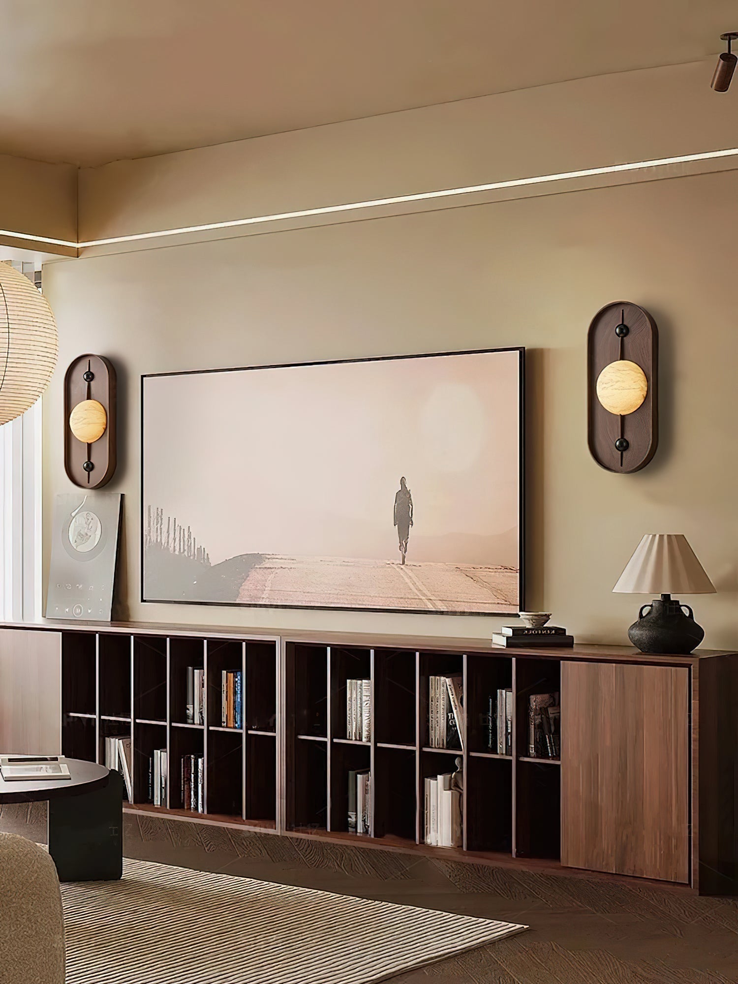 Gloruvyu Individual Creativity Metal Alabaster Wall Lamp - Lamp Copper