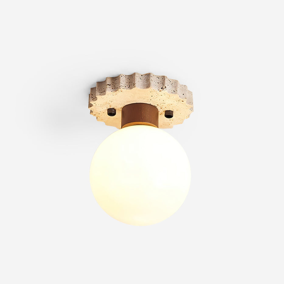 Ritta Plafonnier Moderne En Travertin - Neutralighting