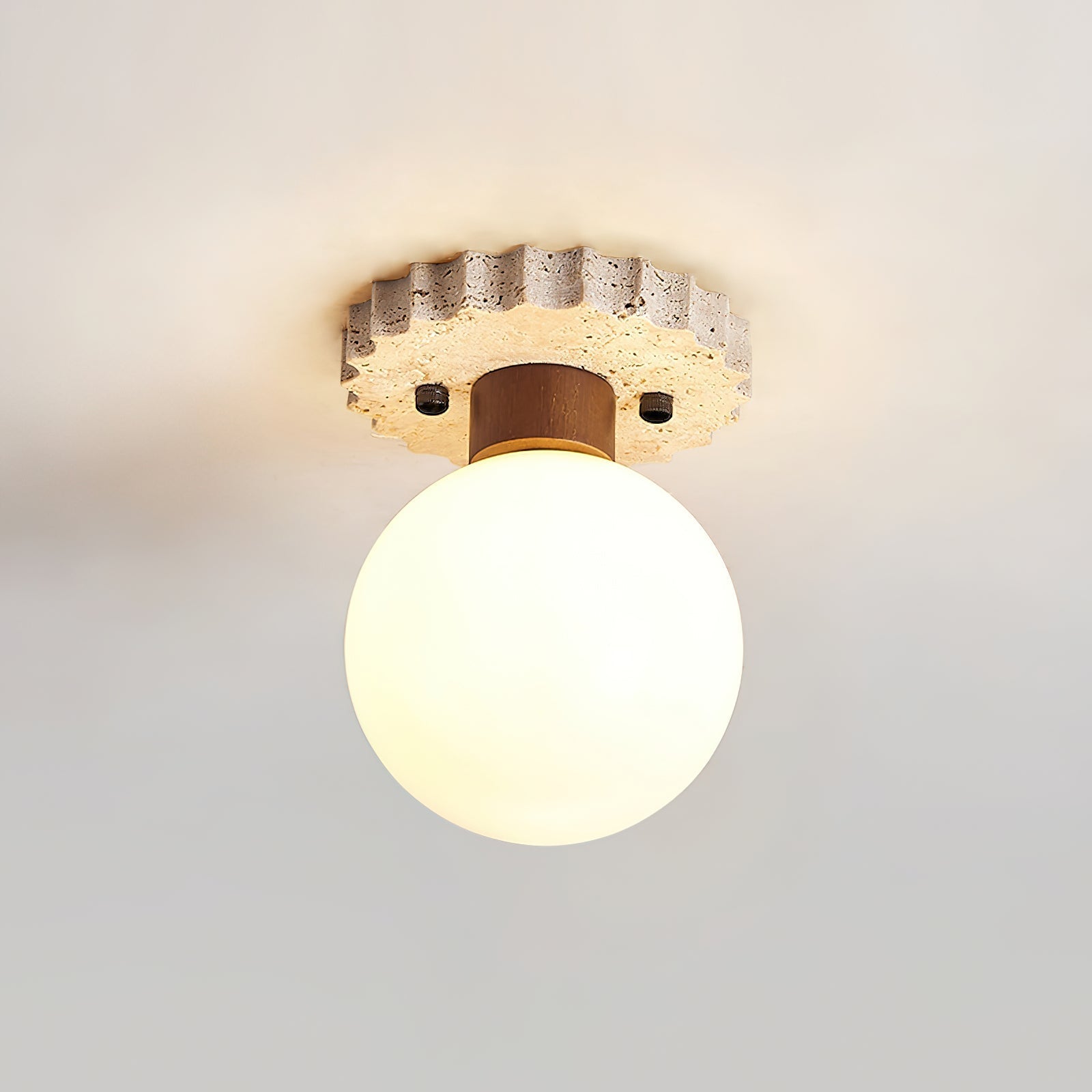 Ritta Plafonnier Moderne En Travertin - Neutralighting