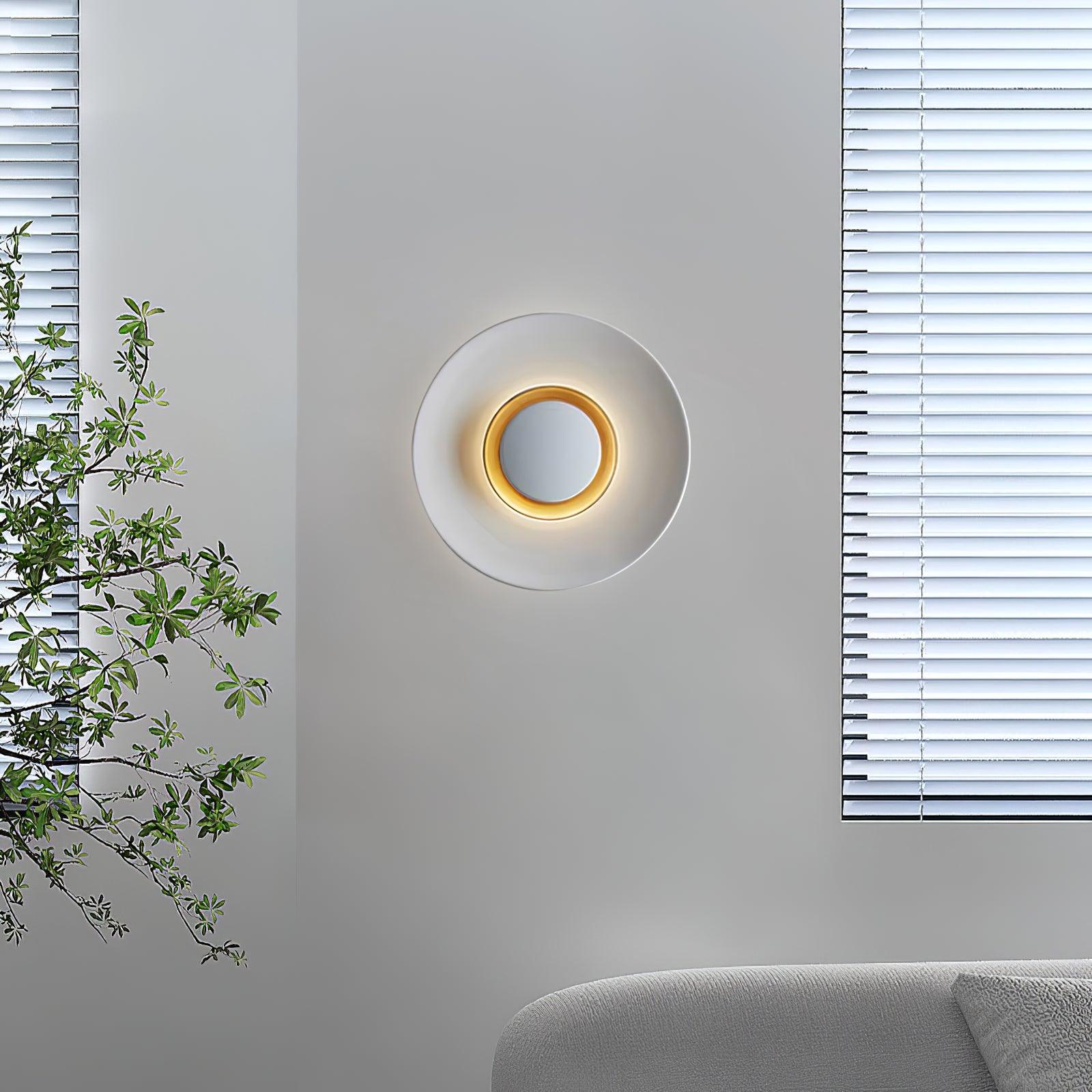 Wall Light Halo Integrated LED Gold Ring Modern Minimalist - Letslighting