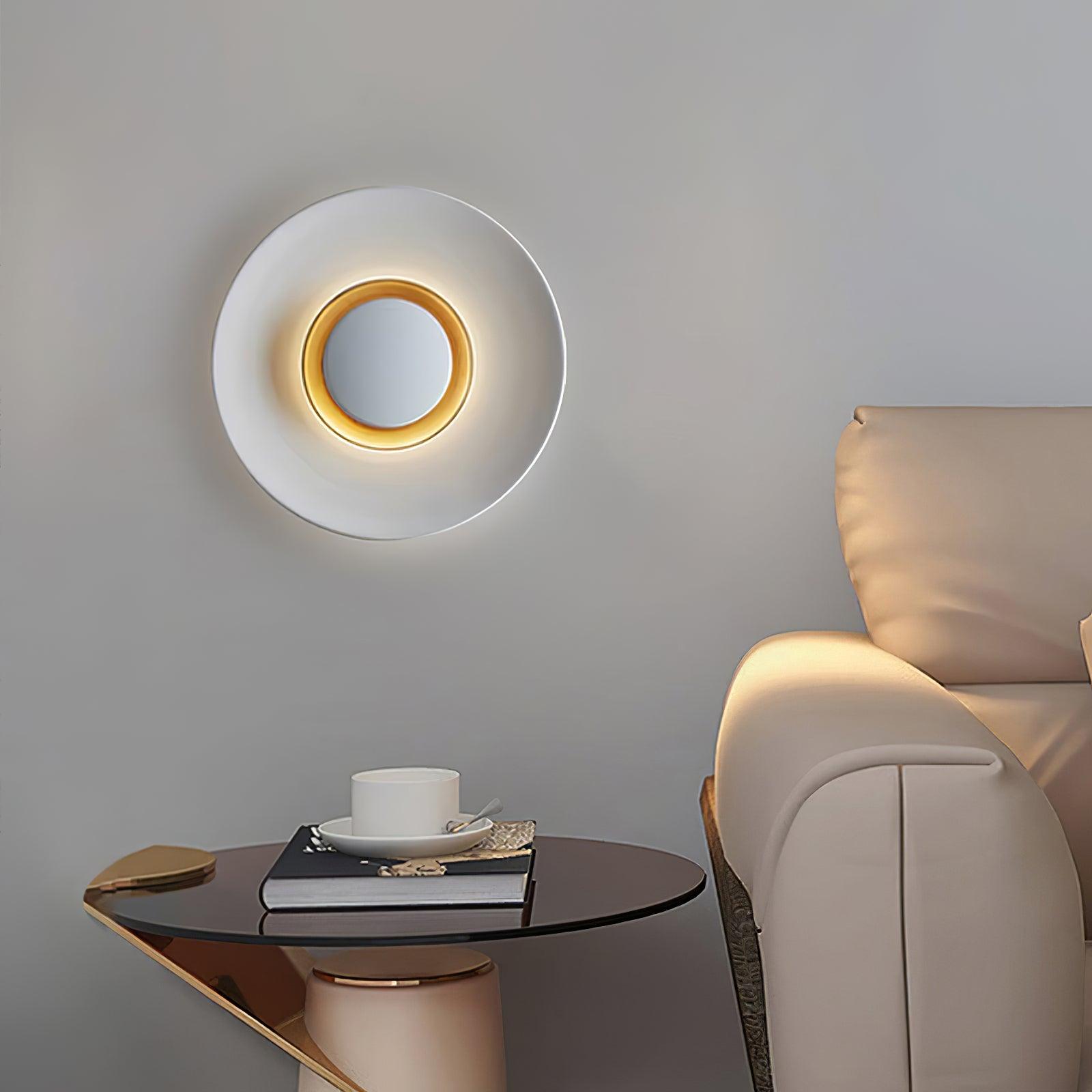 Wall Light Halo Integrated LED Gold Ring Modern Minimalist - Letslighting