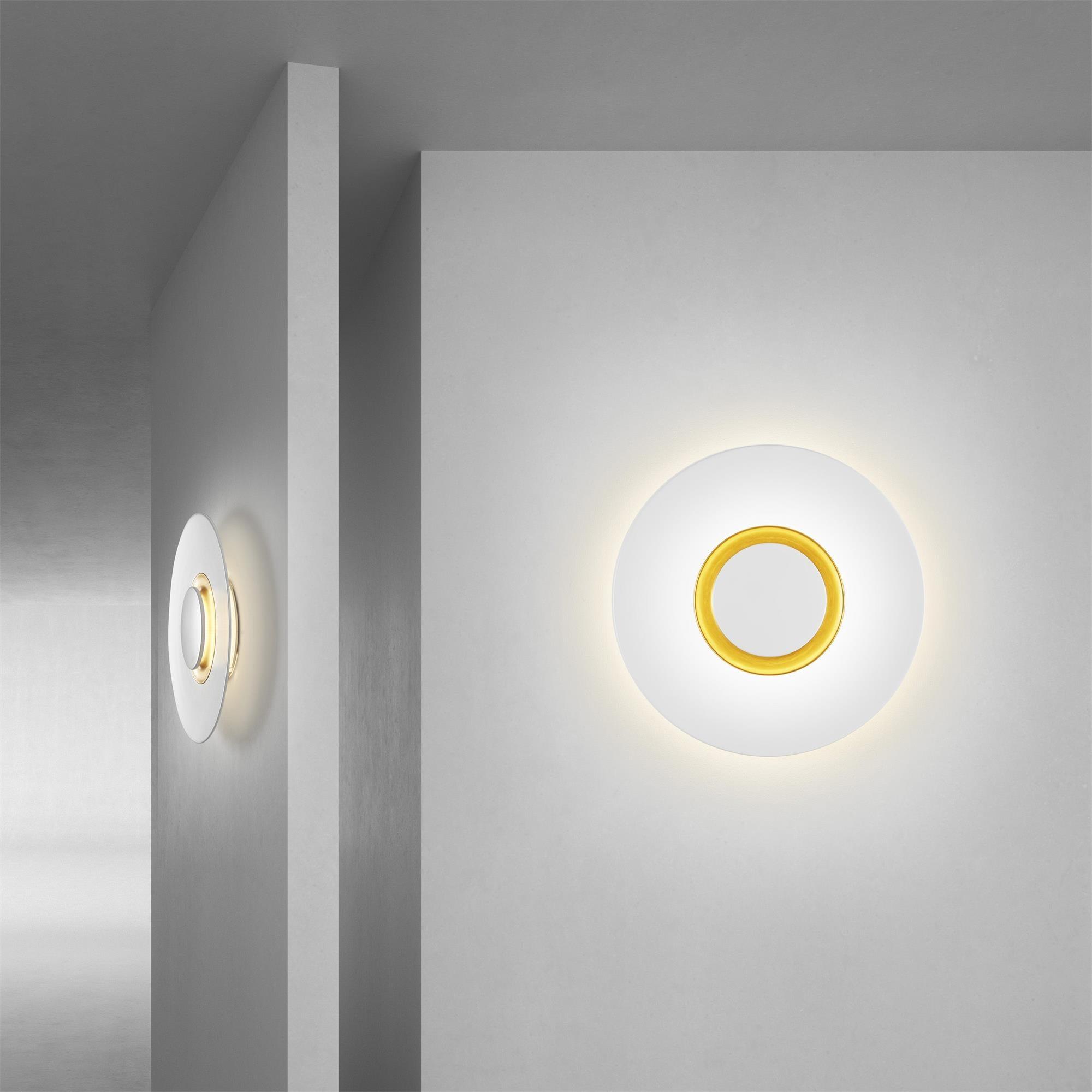 Wall Light Halo Integrated LED Gold Ring Modern Minimalist - Letslighting