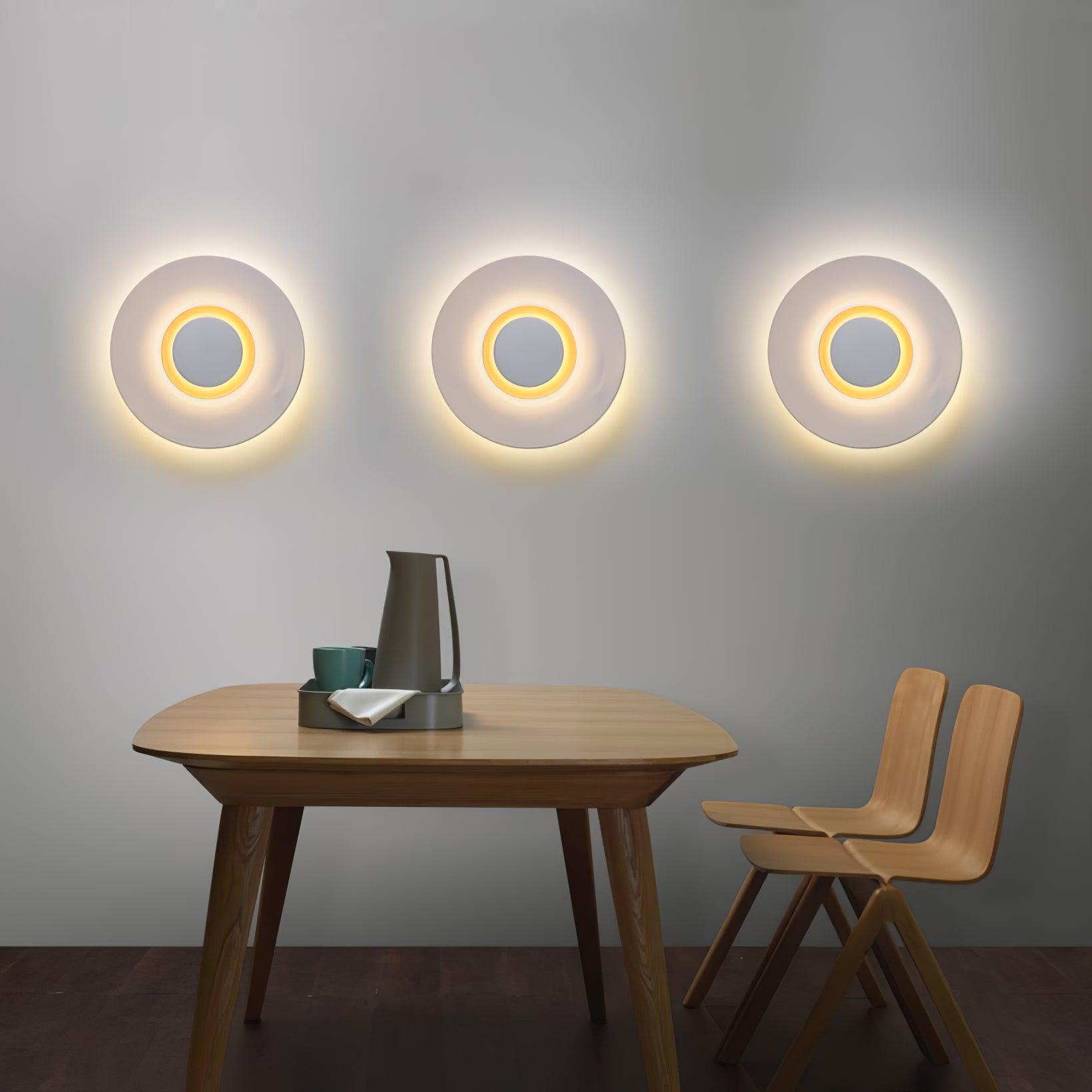 Wall Light Halo Integrated LED Gold Ring Modern Minimalist - Letslighting
