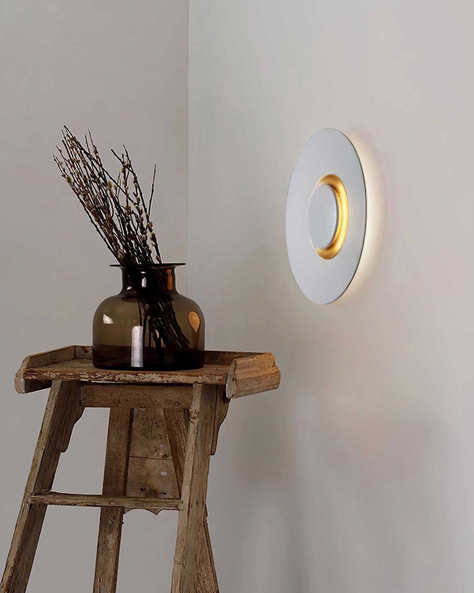 Wall Light Halo Integrated LED Gold Ring Modern Minimalist - Letslighting