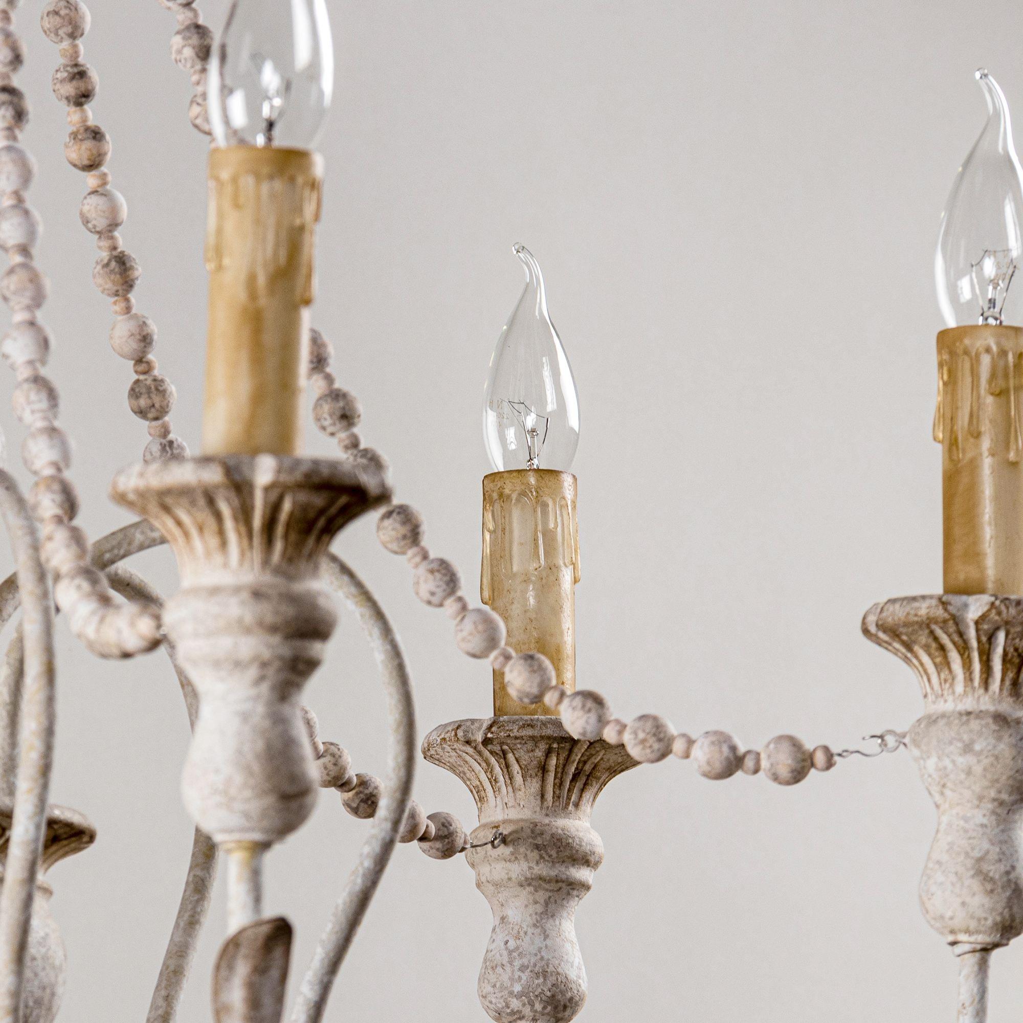 Norduvyh Postmodern Luxury Traditional Wooden Metal Chandelier - Lamp Copper