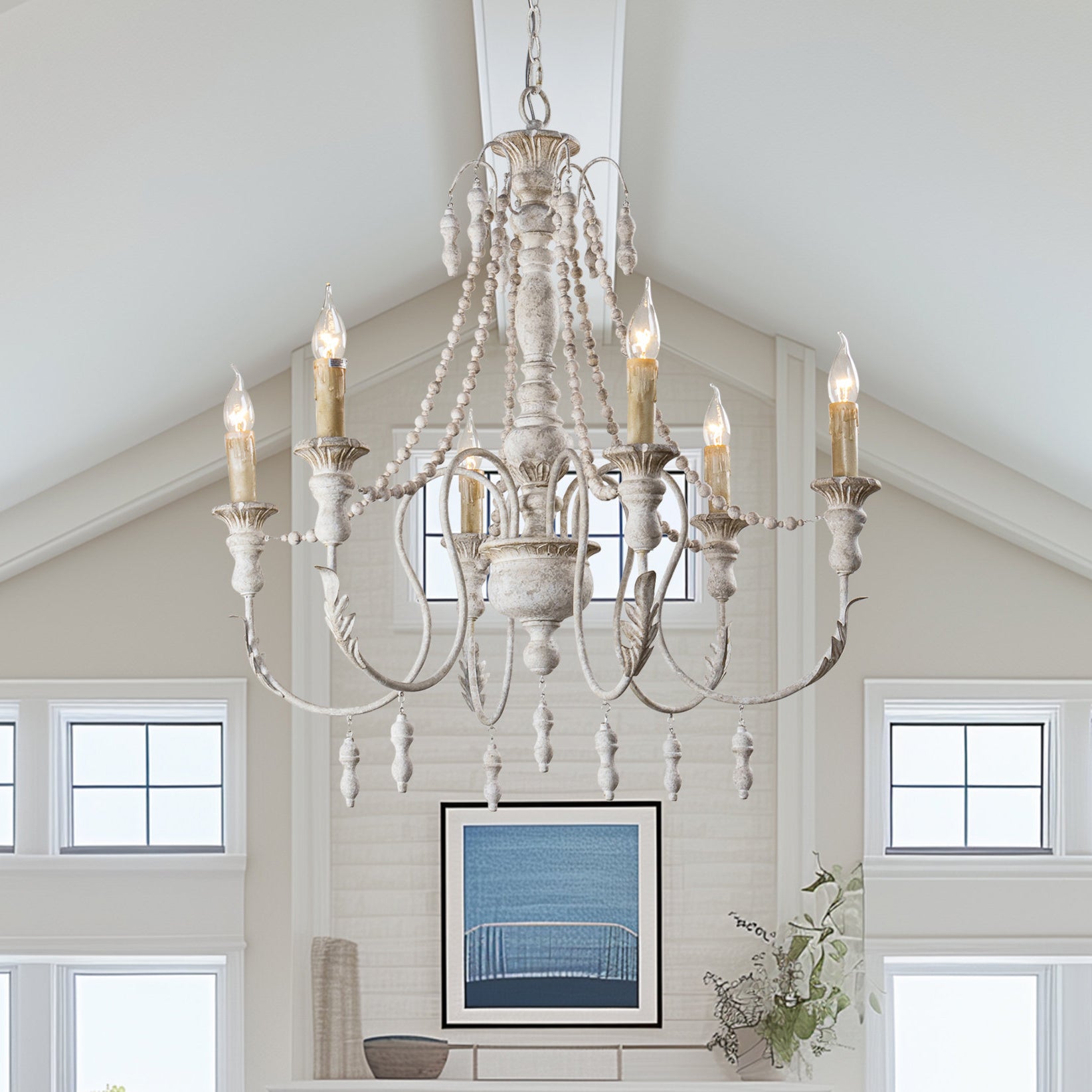 Norduvyh Postmodern Luxury Traditional Wooden Metal Chandelier - Lamp Copper