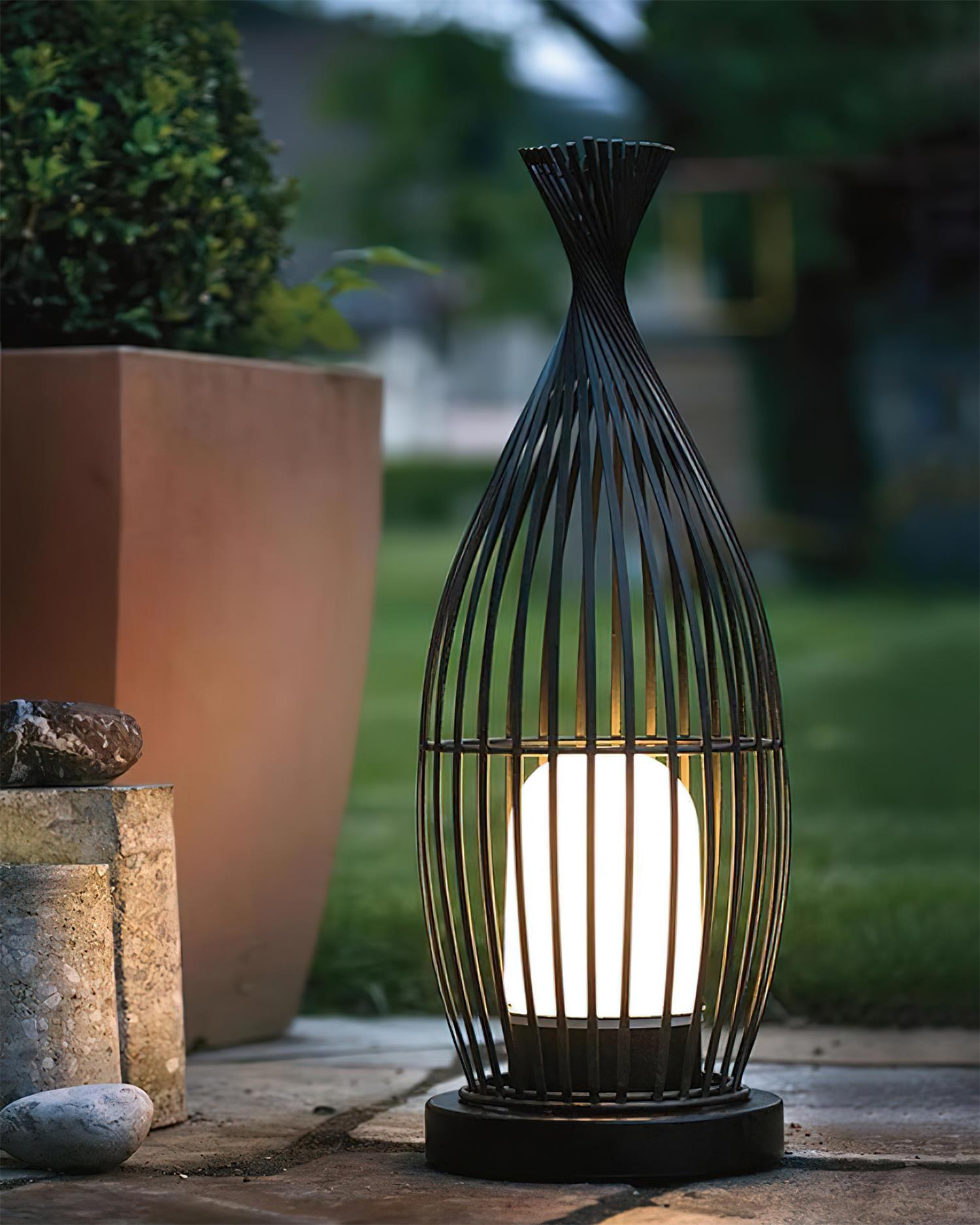 Birdcage Lampe de Poteau Extérieure Cage Industrielle - Neutralighting