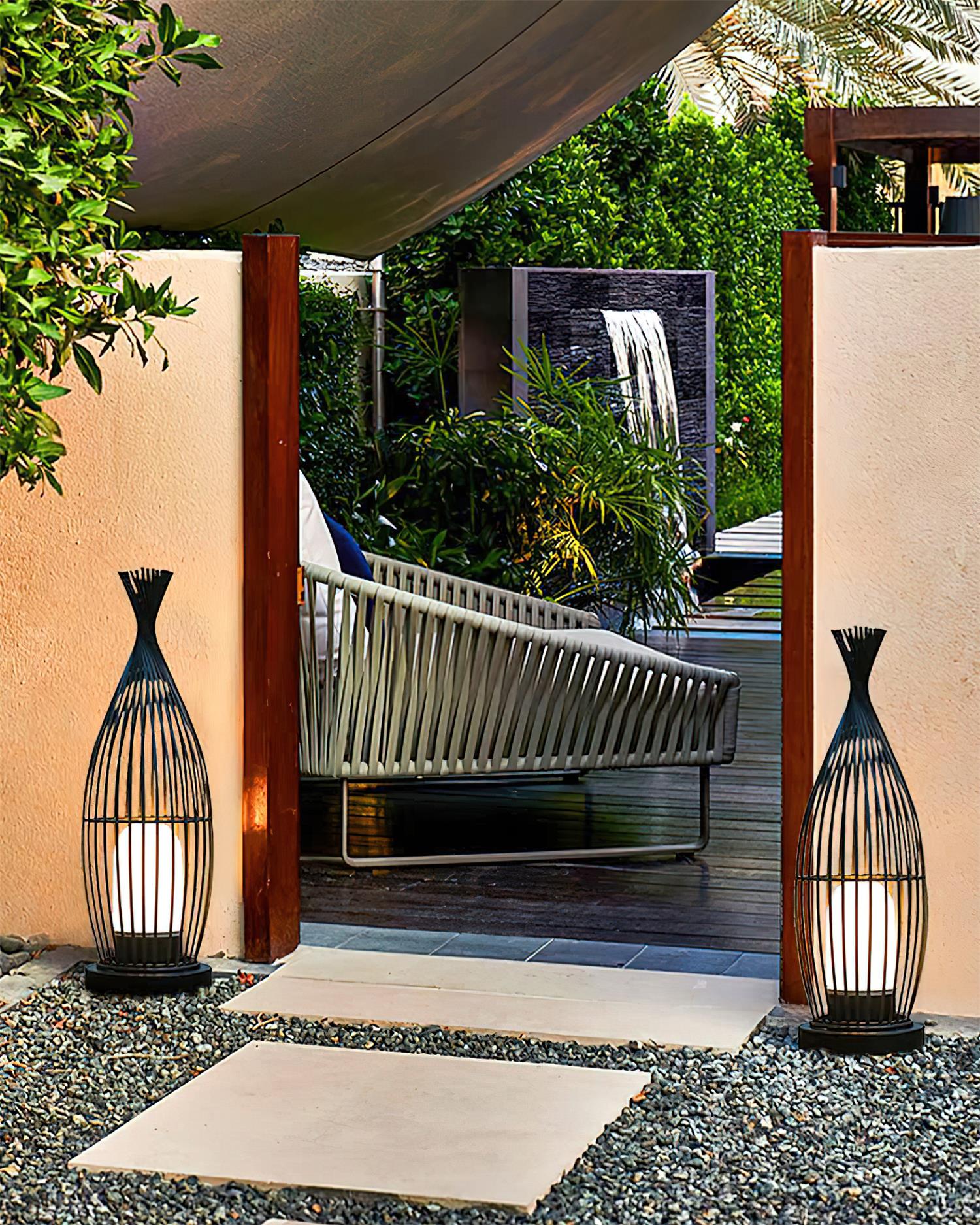 Birdcage Lampe de Poteau Extérieure Cage Industrielle - Neutralighting