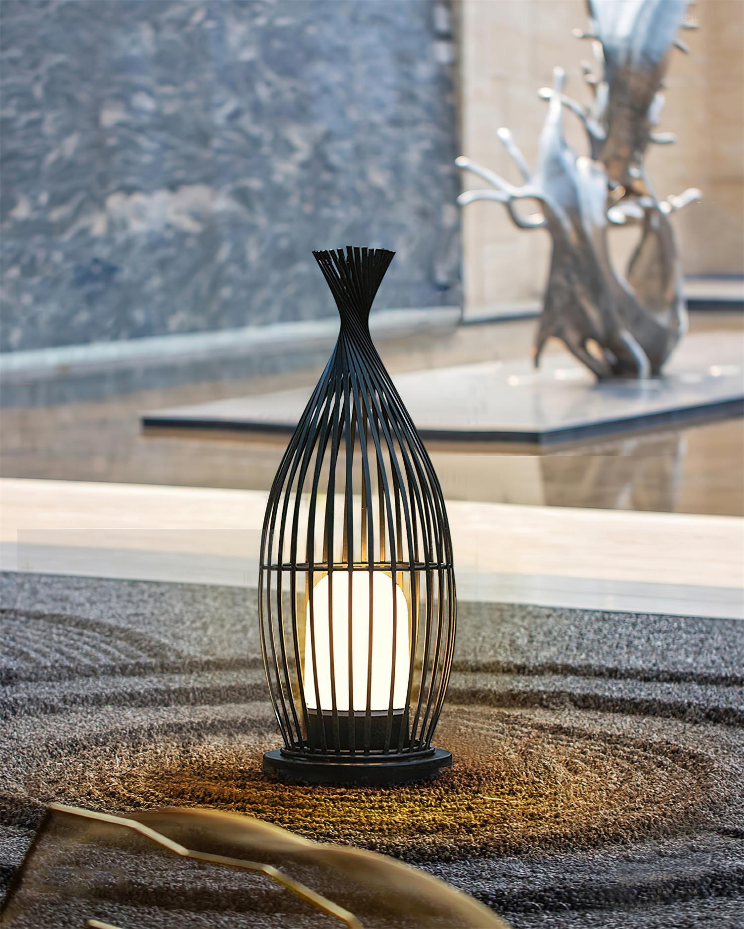Birdcage Lampe de Poteau Extérieure Cage Industrielle - Neutralighting