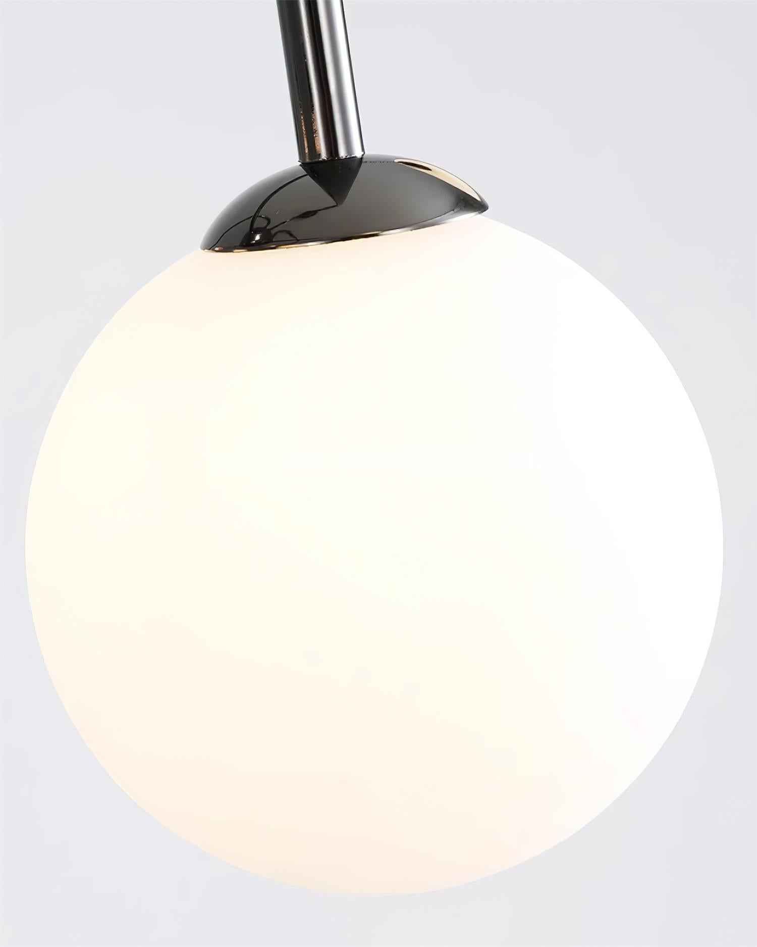 Virelli Lustre Arches Noires Globes en Verre Minimaliste - Neutralighting