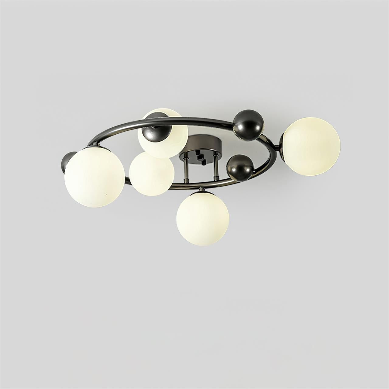 Keden Plafonnier Givré Verre Orbite Anneau Moderne - Neutralighting