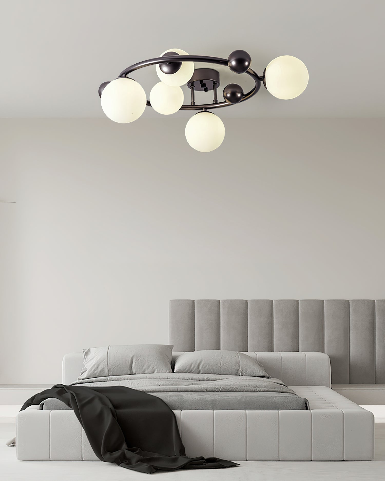 Keden Plafonnier Givré Verre Orbite Anneau Moderne - Neutralighting