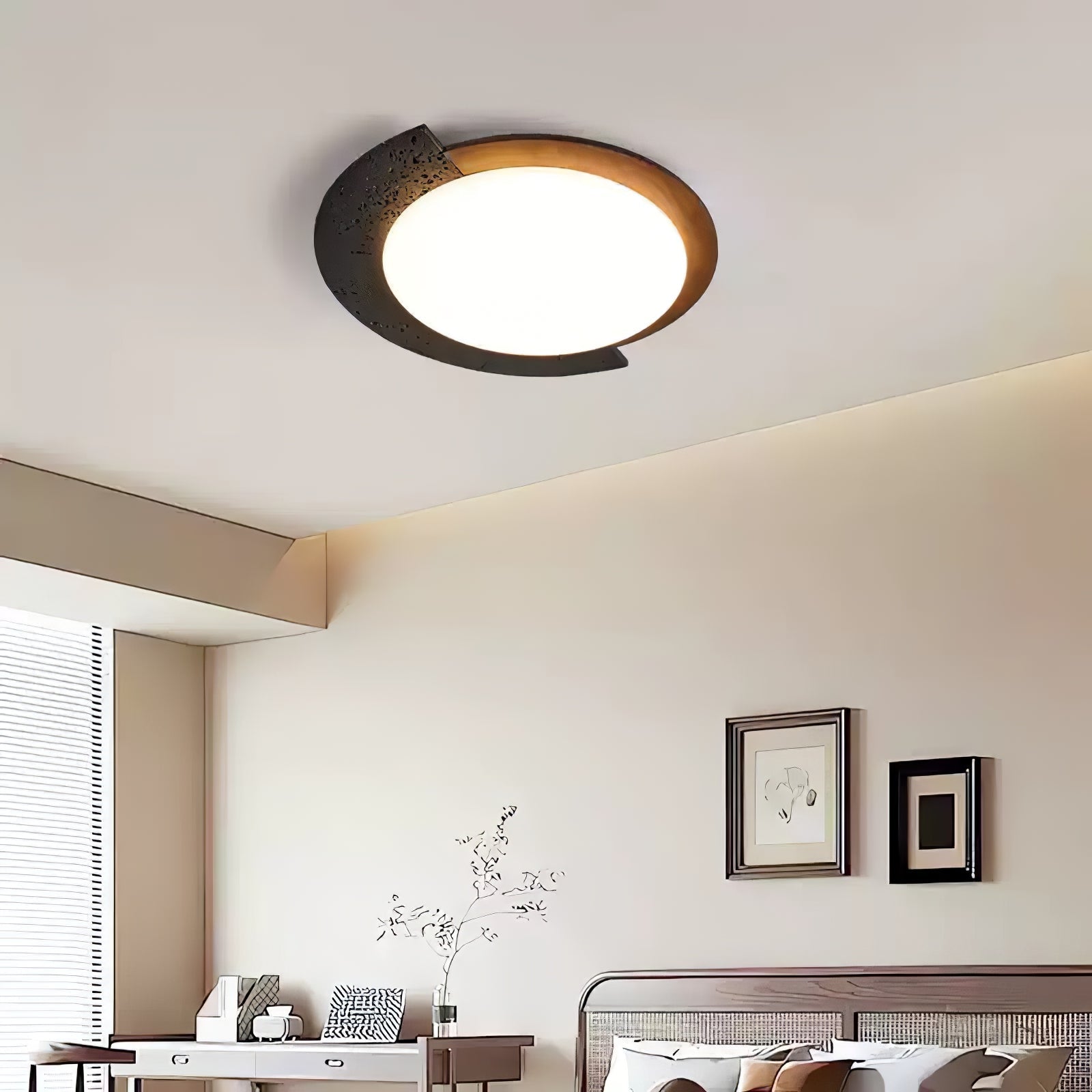 Ulvinor Asymétrique Travertin Plafonnier - Neutralighting