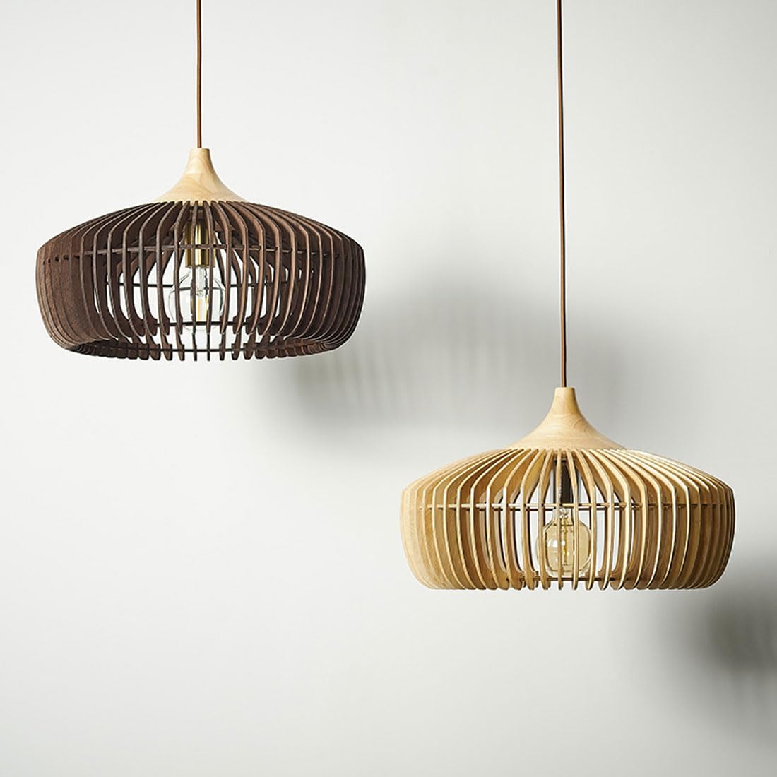 Domi Nordique Japonais Suspension Bois Chambre à coucher/Salon - Neutralighting