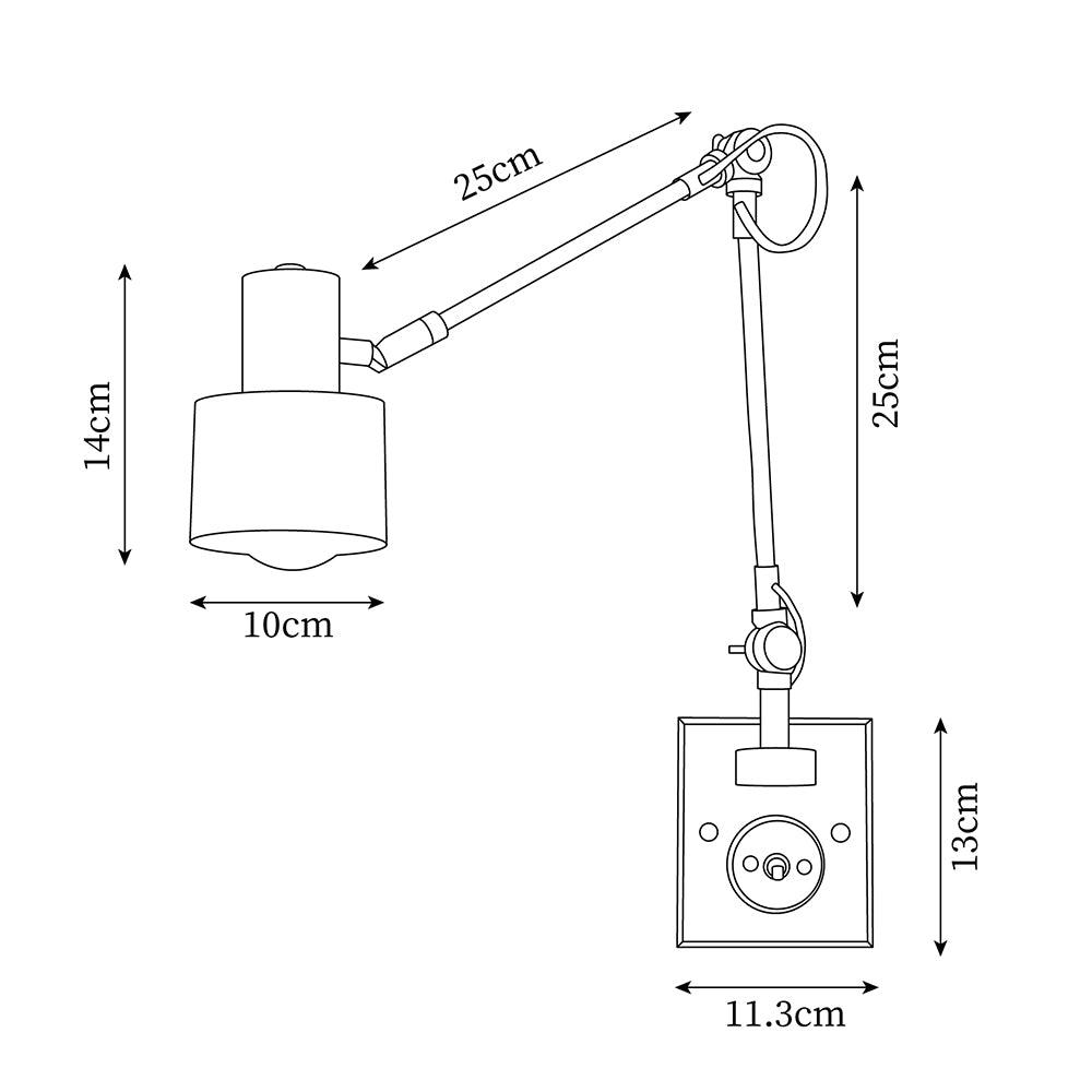 Blair Applique Murale Bras Pivotant Dôme - Neutralighting