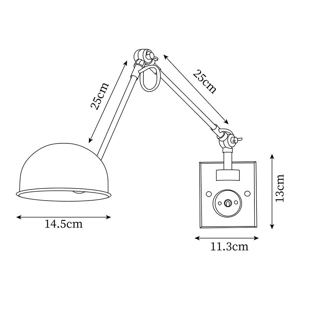 Blair Applique Murale Bras Pivotant Dôme - Neutralighting