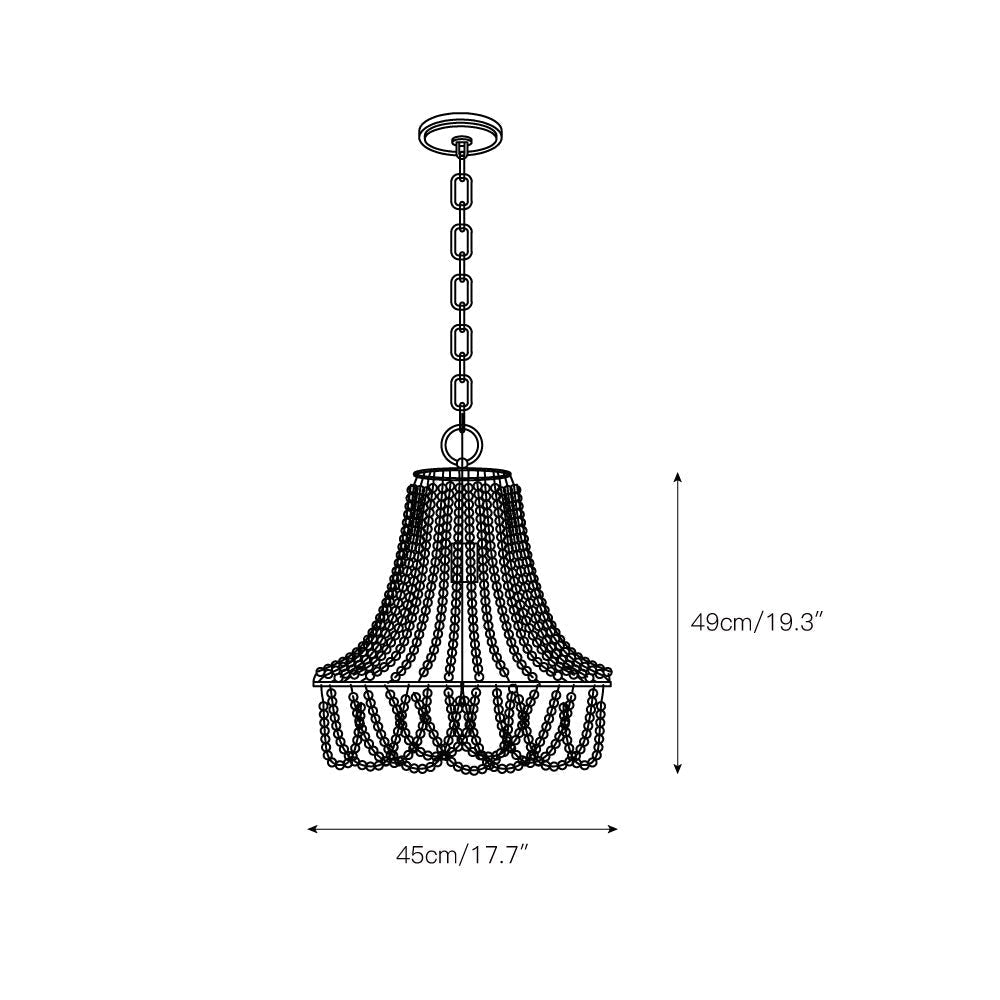 Qvistuvyd Postmodern Luxury Wooden Metal Chandelier - Lamp Copper