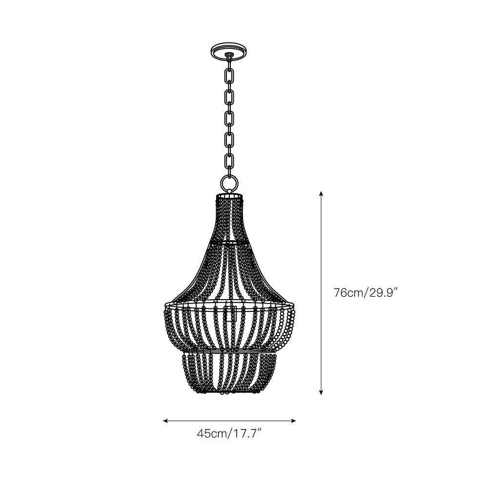 Qvistuvyd Postmodern Luxury Wooden Metal Chandelier - Lamp Copper