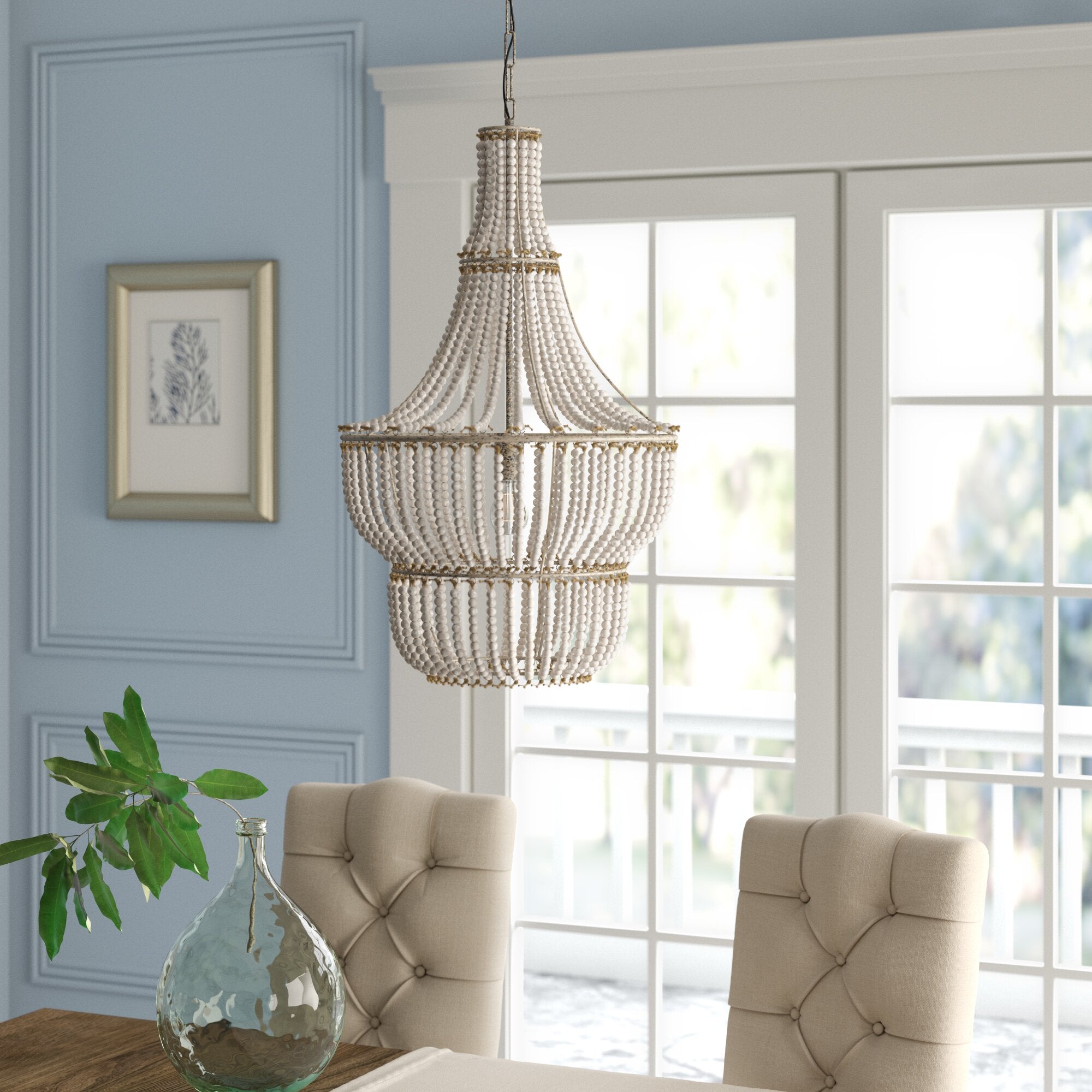 Qvistuvyd Postmodern Luxury Wooden Metal Chandelier - Lamp Copper