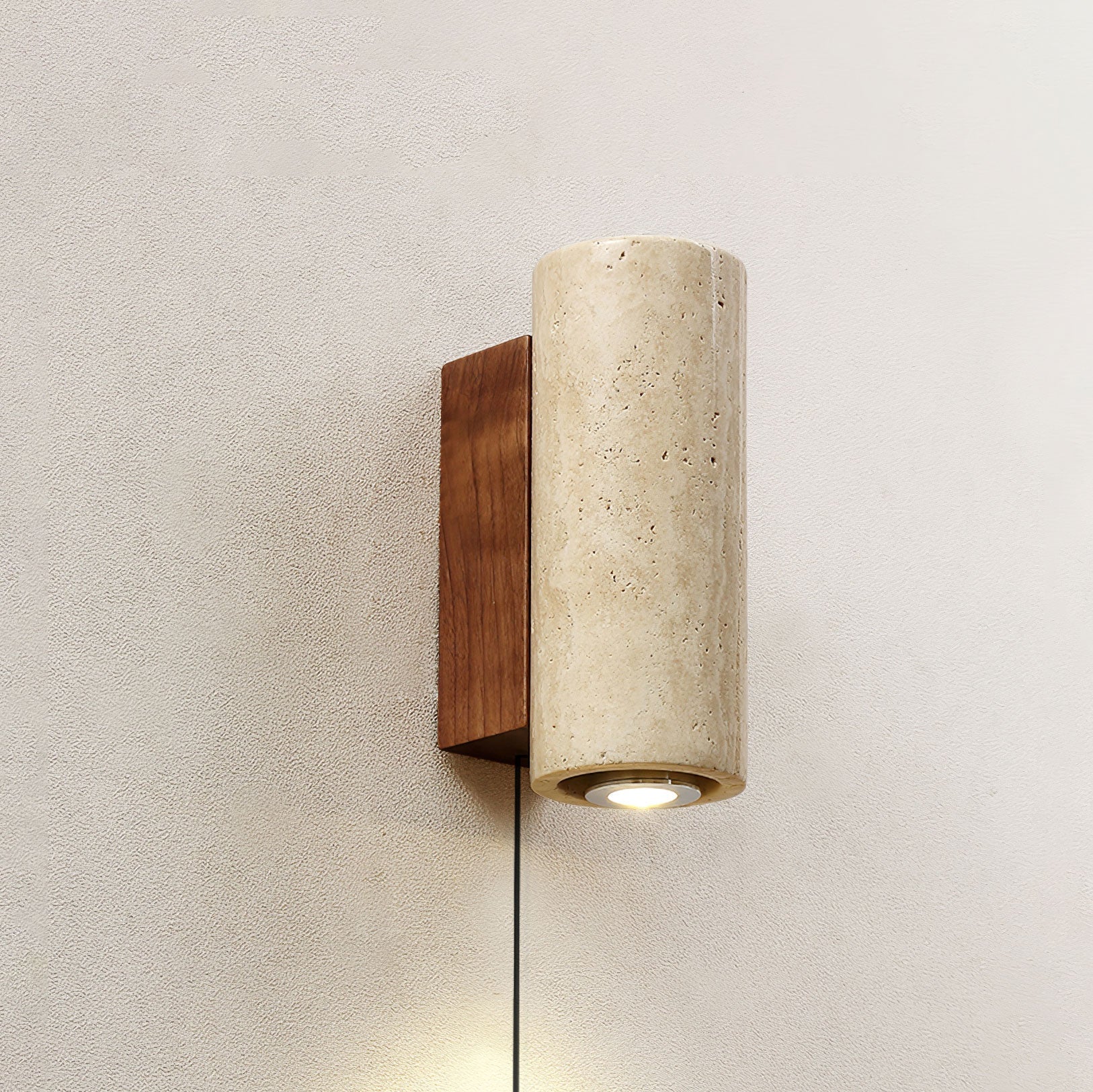 Veyrila Rectangular Travertine Wall Light - Neutralighting
