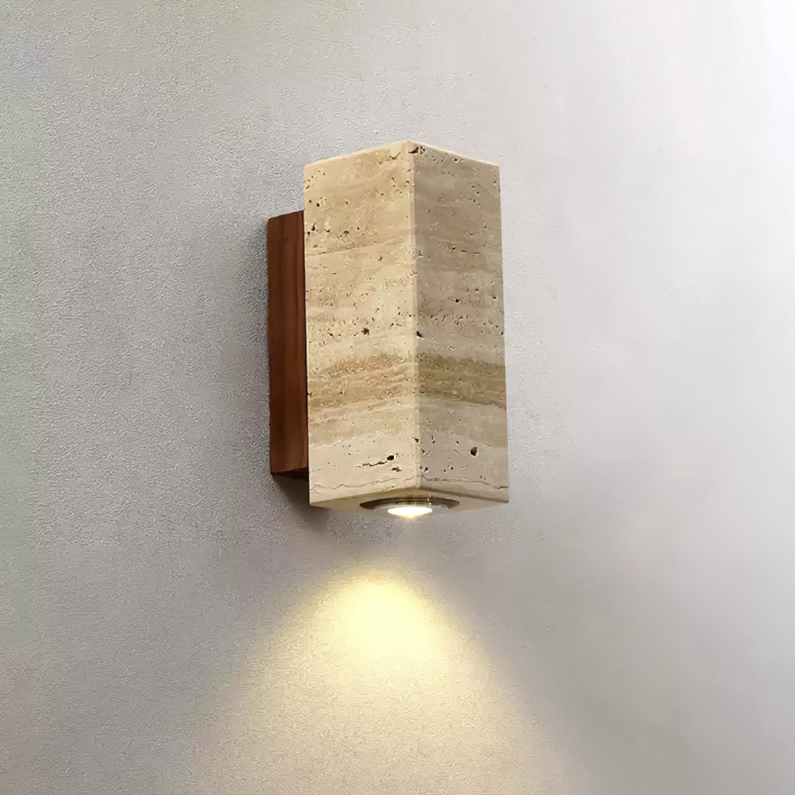 Veyrila Rectangular Travertine Wall Light - Neutralighting