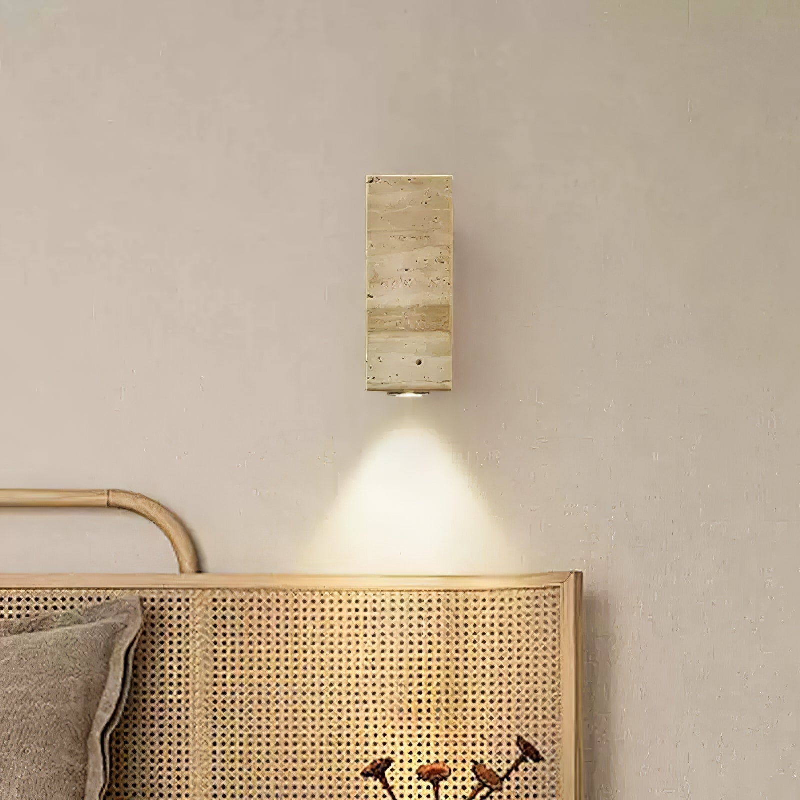 Veyrila Rectangular Travertine Wall Light - Neutralighting