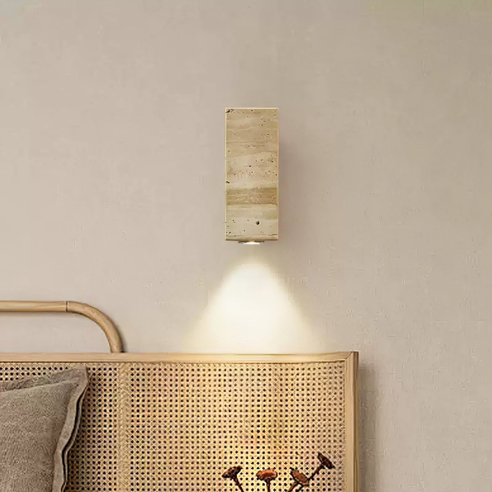 Veyrila Rectangular Travertine Wall Light - Neutralighting