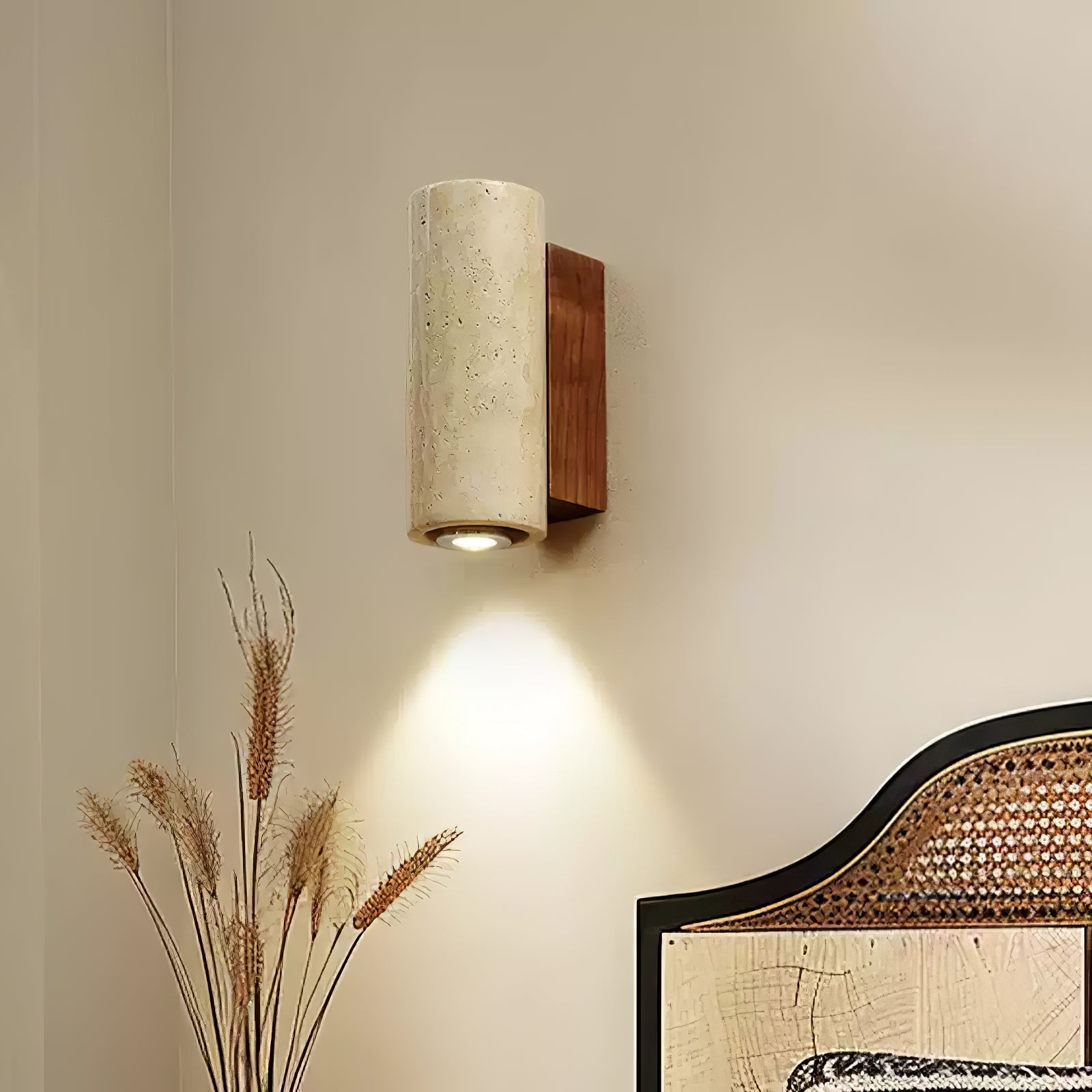 Veyrila Rectangular Travertine Wall Light - Neutralighting