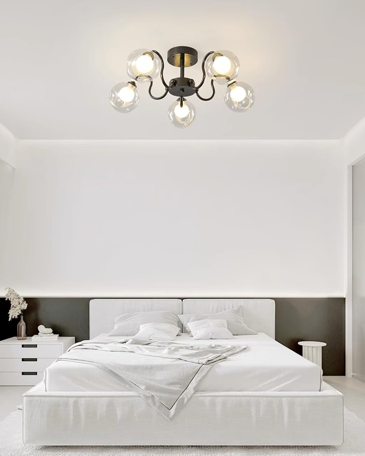 Orb Plafonnier Fleur Verre Globe Bras Moderne Salon - Neutralighting