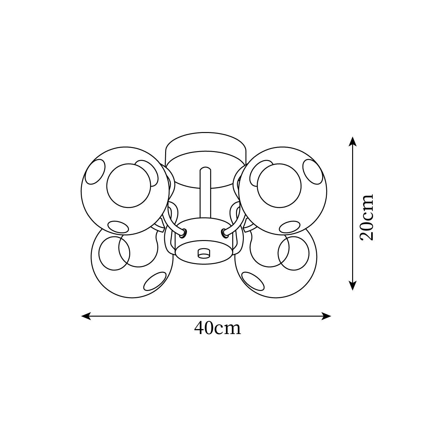 Orb Plafonnier Fleur Verre Globe Bras Moderne Salon - Neutralighting
