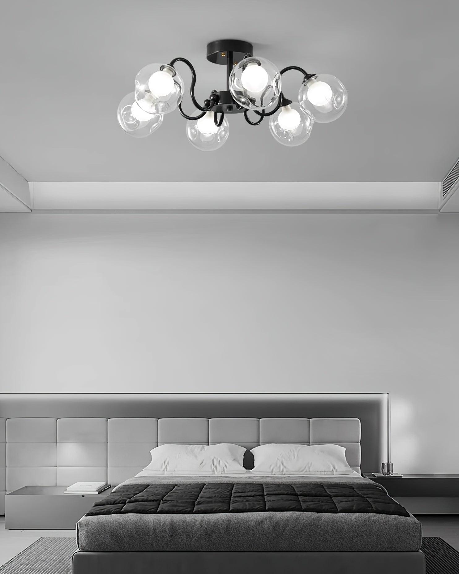 Orb Plafonnier Fleur Verre Globe Bras Moderne Salon - Neutralighting