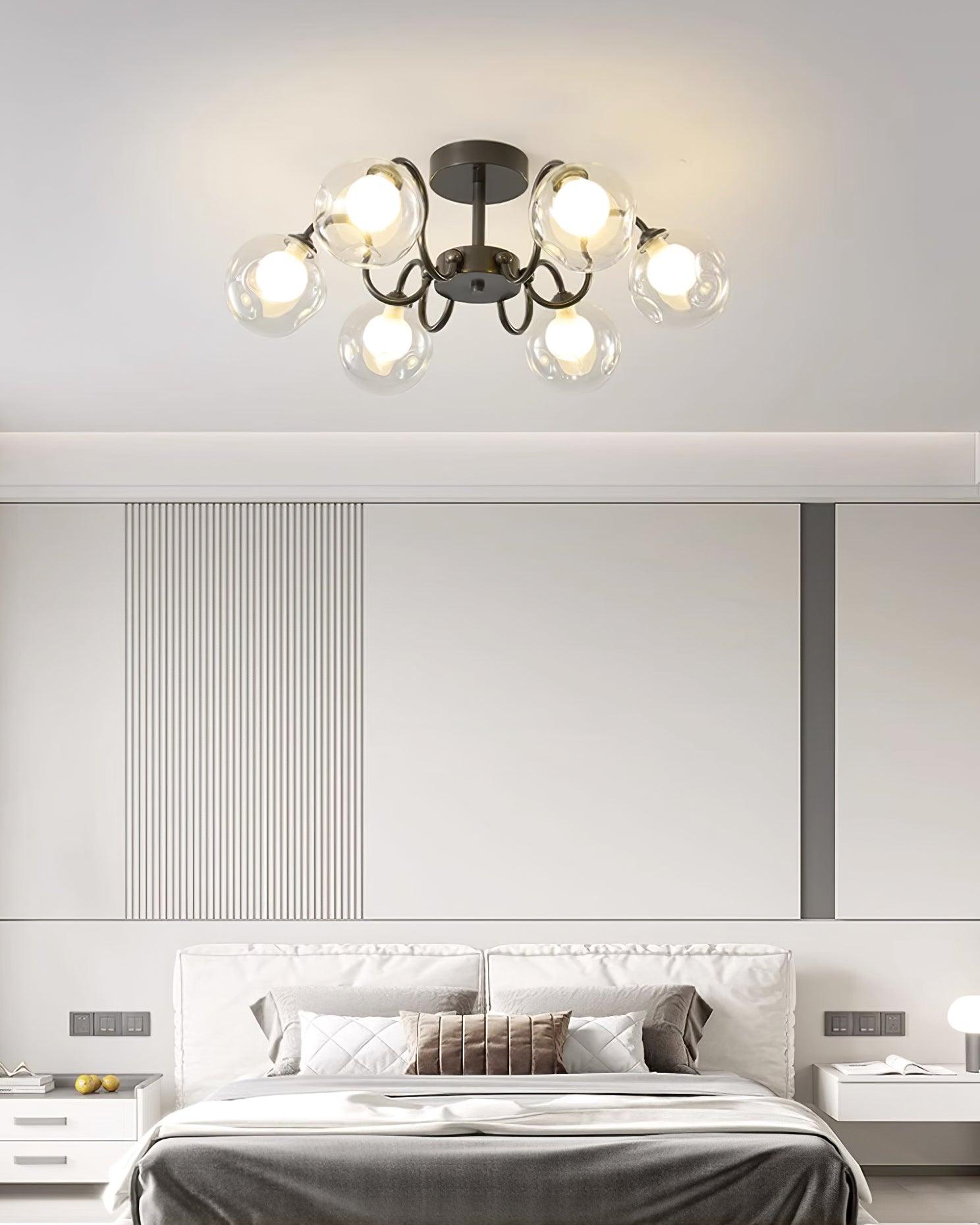 Orb Plafonnier Fleur Verre Globe Bras Moderne Salon - Neutralighting