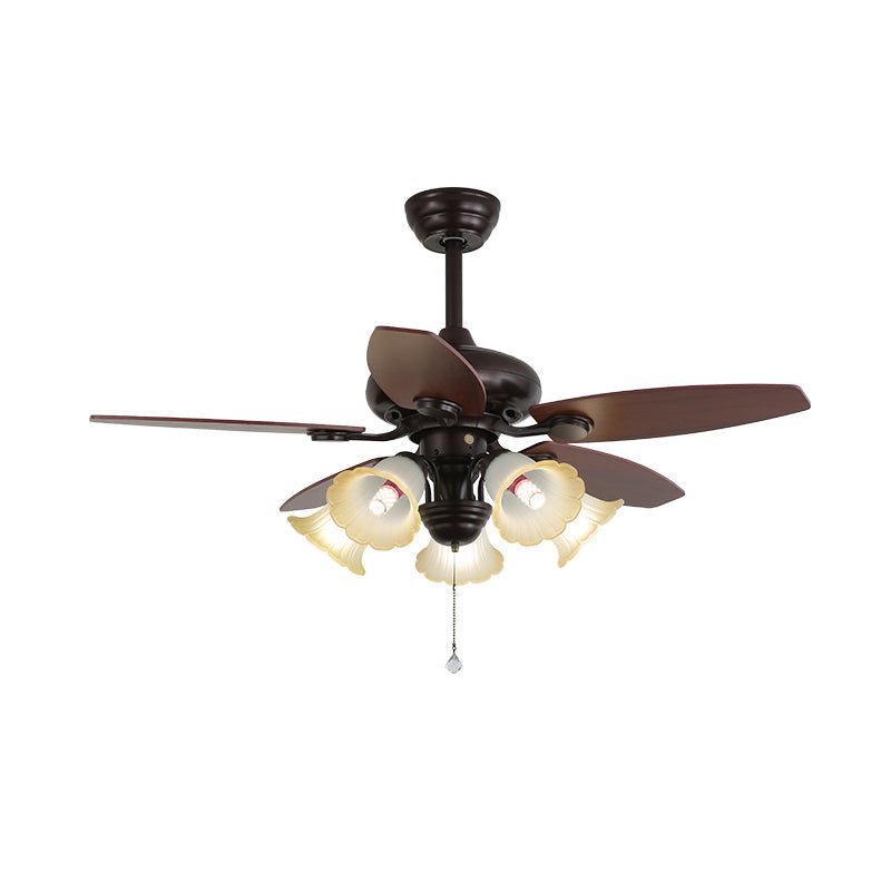 Plafonnier Ventilateur Vintage Elora, vue complète