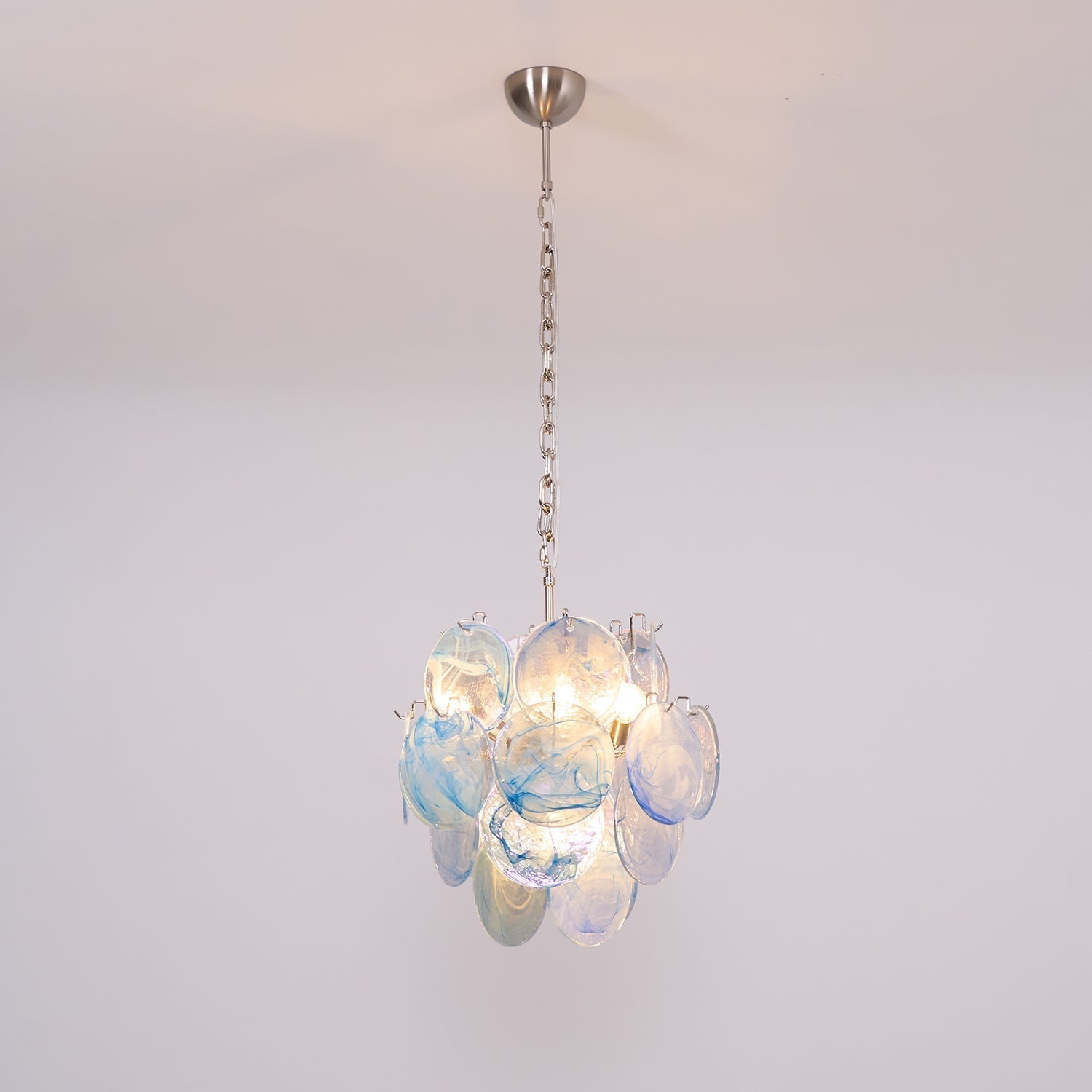 BlWaegnuvyj Individuel Créativité Disque Métal Verre Lustre - Neutralighting