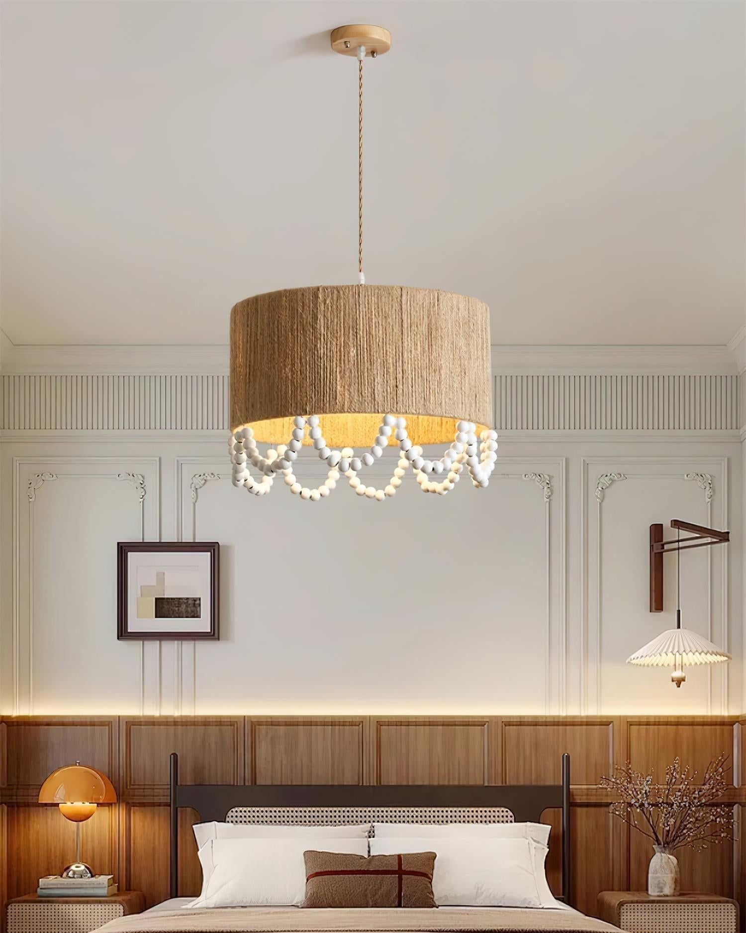 Boho Dona Suspension Naturel Frange Organique - Neutralighting