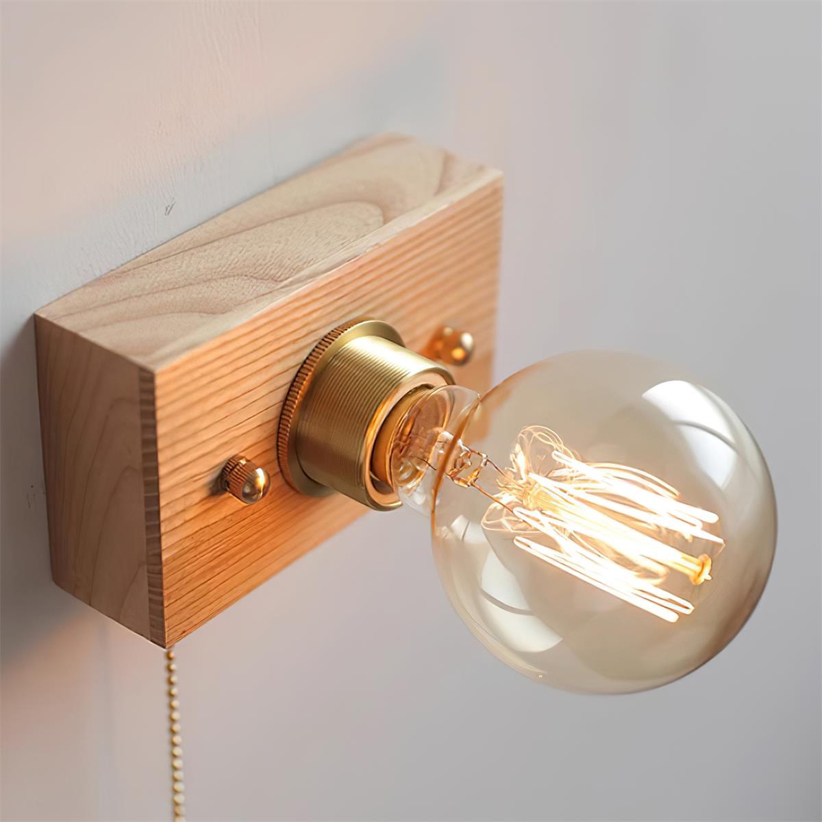 Bois Applique Murale Style Edison - Neutralighting