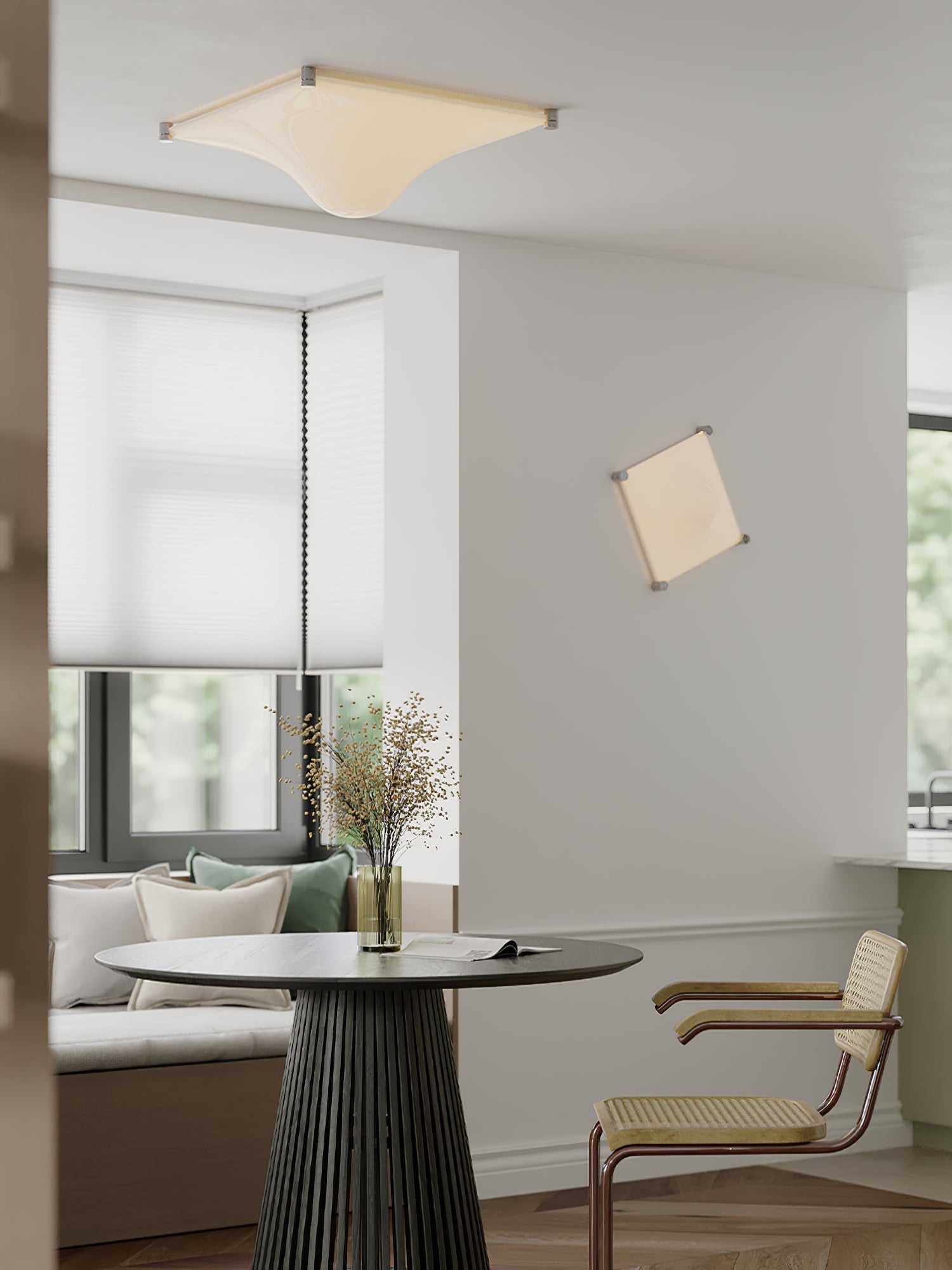 Bolla Plafonnier Courbe Triangle Abat-jour Minimaliste - Neutralighting