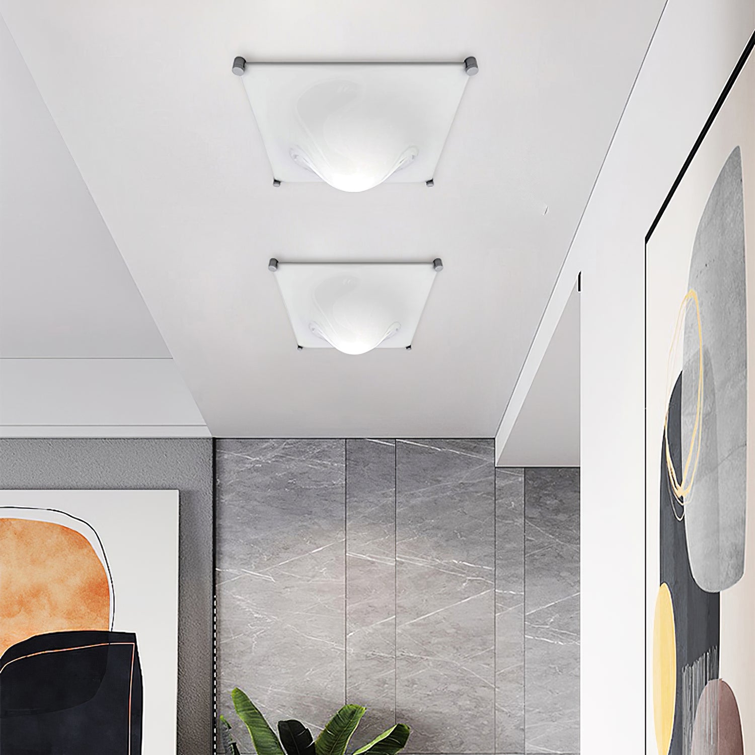 Bolla Lustre Plafonnier Blanc Doux Courbes Élégant - Neutralighting