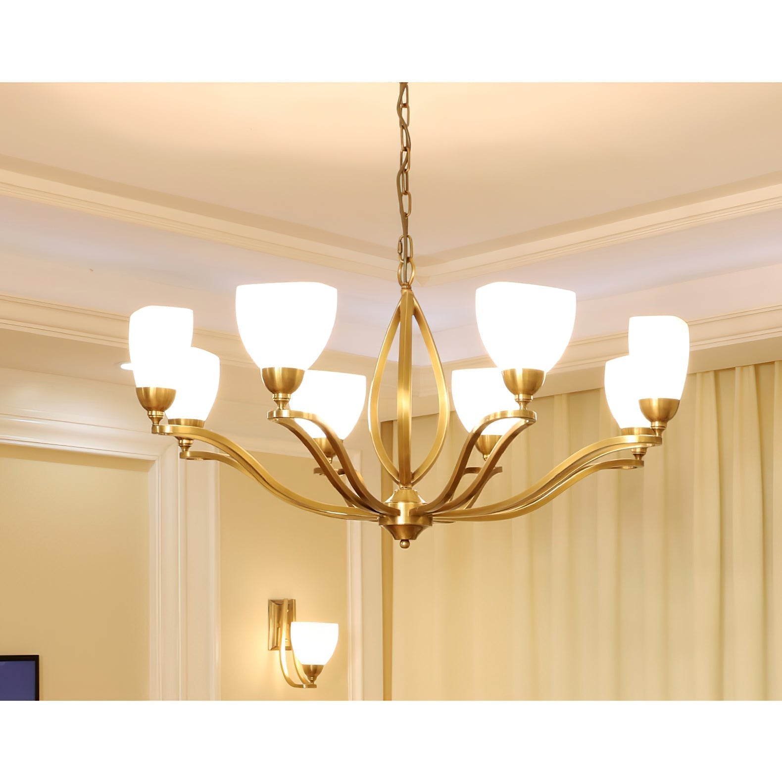 Dvaluvyj Postmodern Luxe Laiton Métal Verre Lustre - Neutralighting