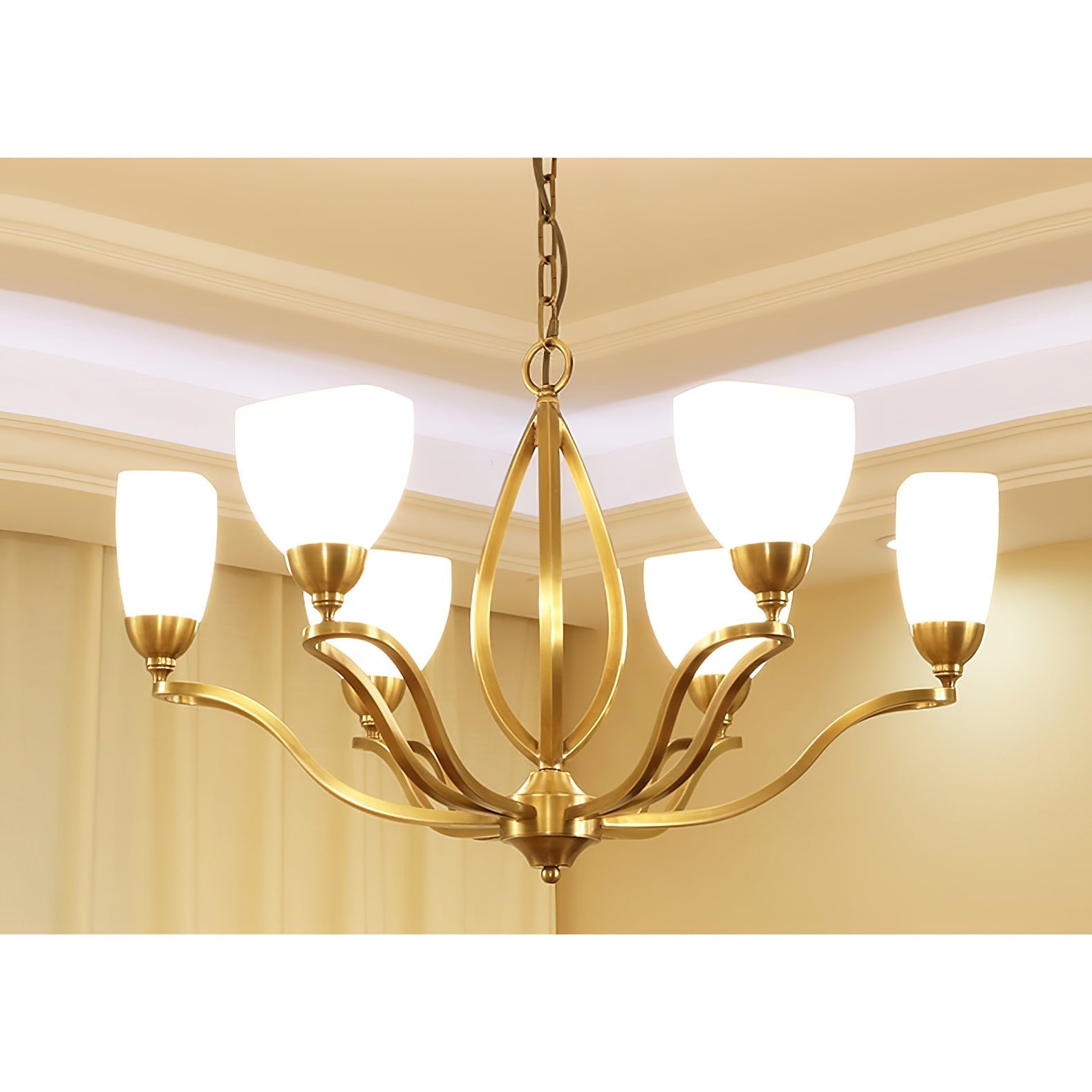 Dvaluvyj Postmodern Luxe Laiton Métal Verre Lustre - Neutralighting
