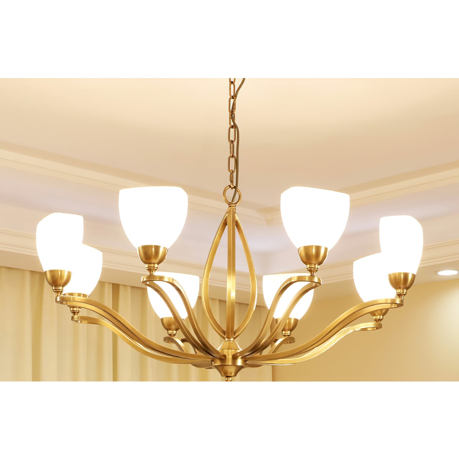 Dvaluvyj Postmodern Luxe Laiton Métal Verre Lustre - Neutralighting