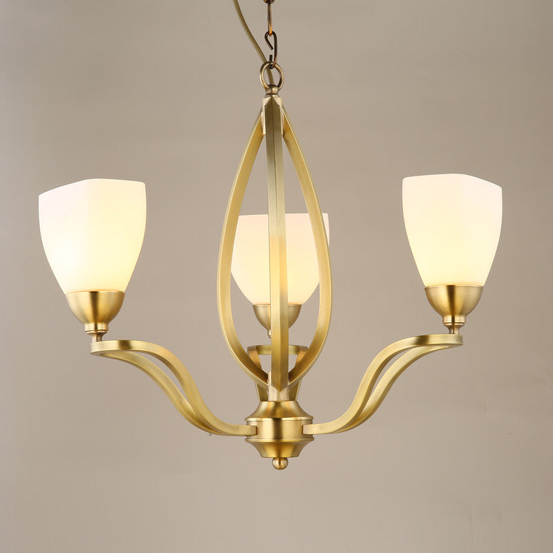 Dvaluvyj Postmodern Luxe Laiton Métal Verre Lustre - Neutralighting