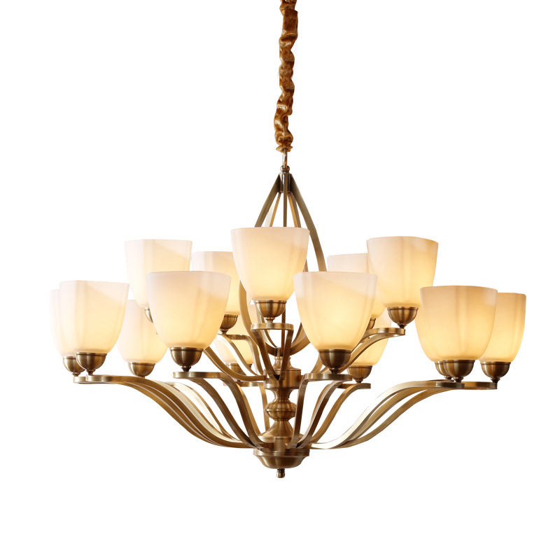 Dvaluvyj Postmodern Luxe Laiton Métal Verre Lustre - Neutralighting