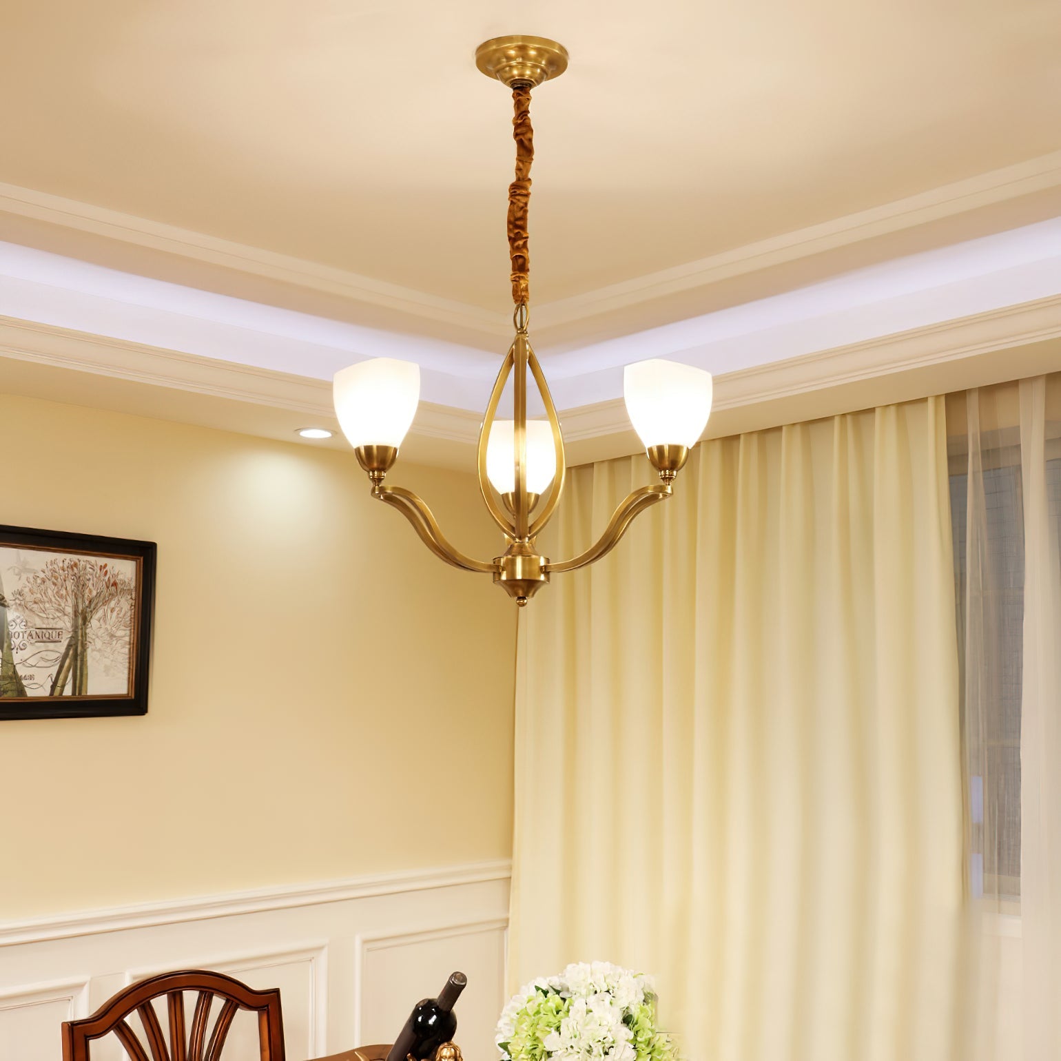 Dvaluvyj Postmodern Luxe Laiton Métal Verre Lustre - Neutralighting