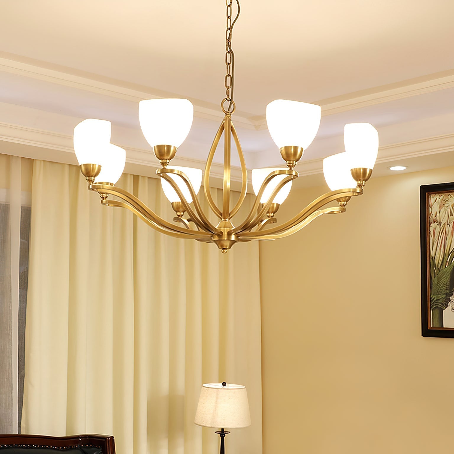 Dvaluvyj Postmodern Luxe Laiton Métal Verre Lustre - Neutralighting
