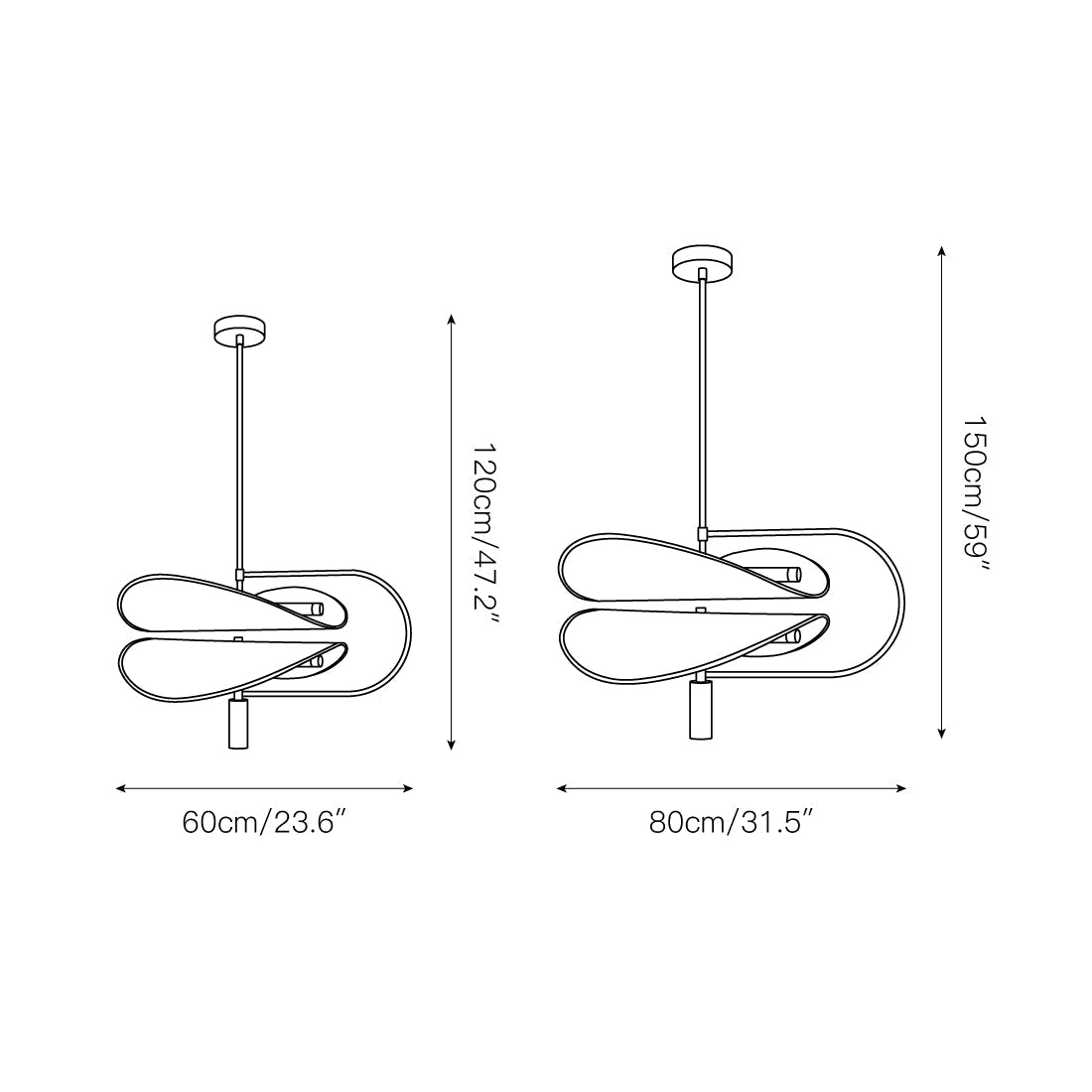 Ildvuvyk Individuel Créativité Acrylique Métal Suspension - Neutralighting