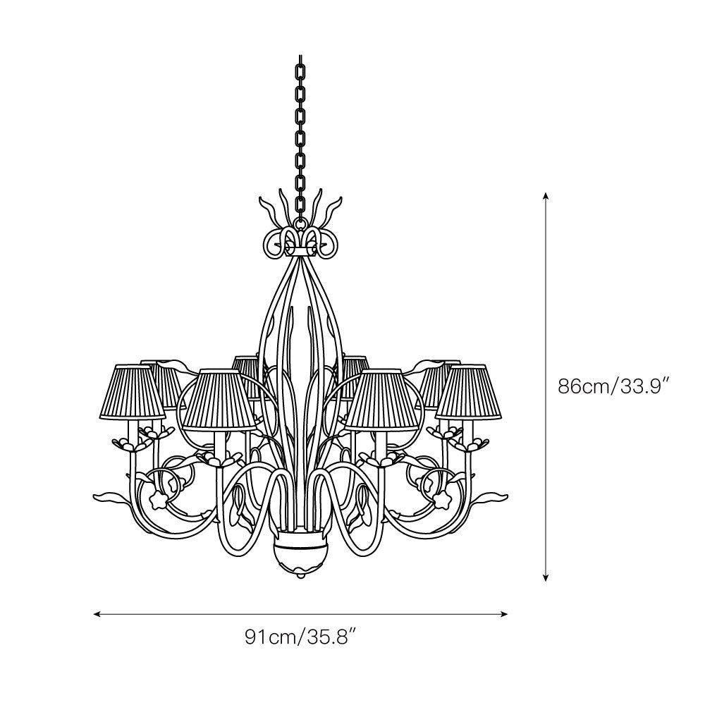 Gloruvyj Individuel Créativité Laiton Tissu Lustre - Neutralighting
