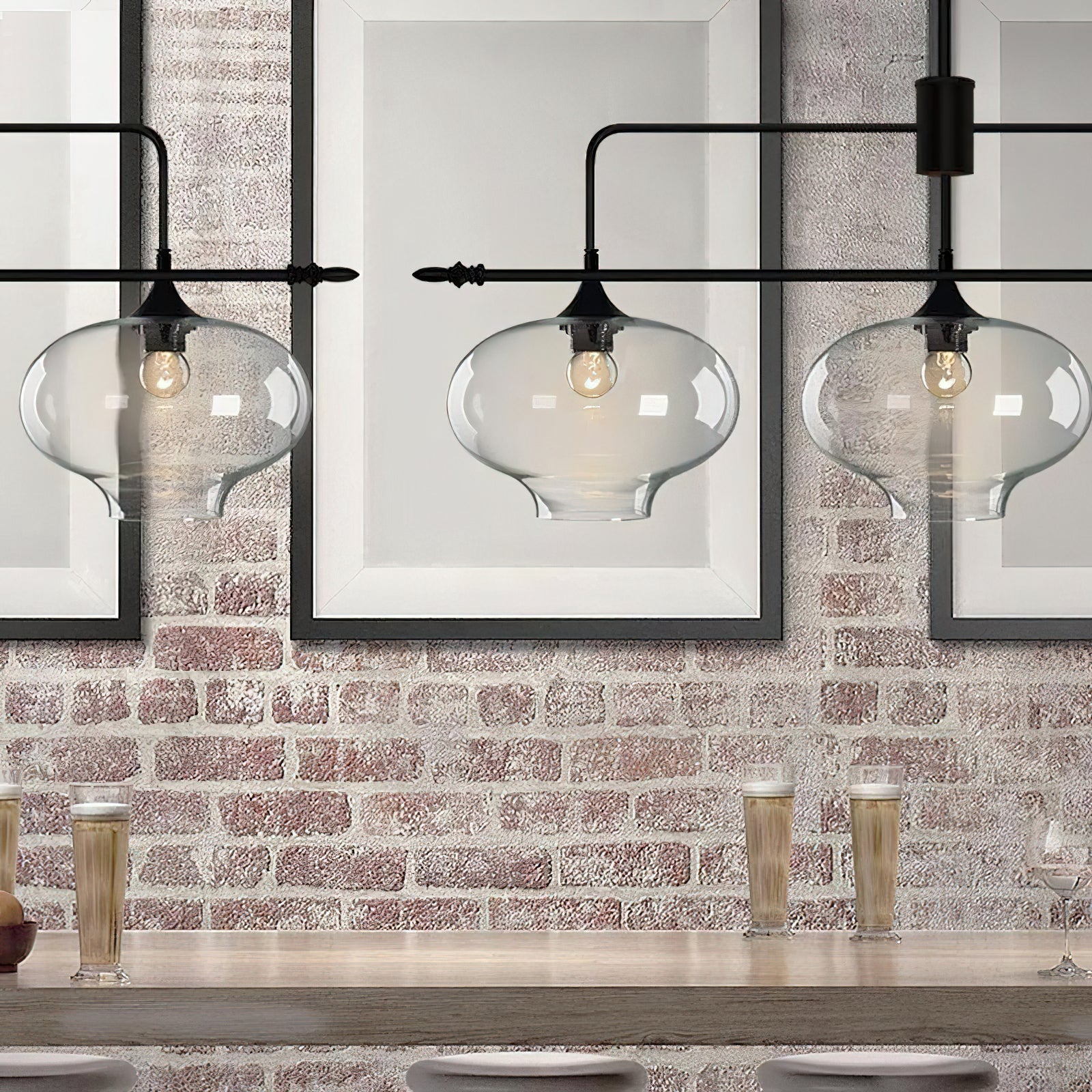 Himinuvyj Moderne Minimaliste Métal Verre Suspension - Neutralighting