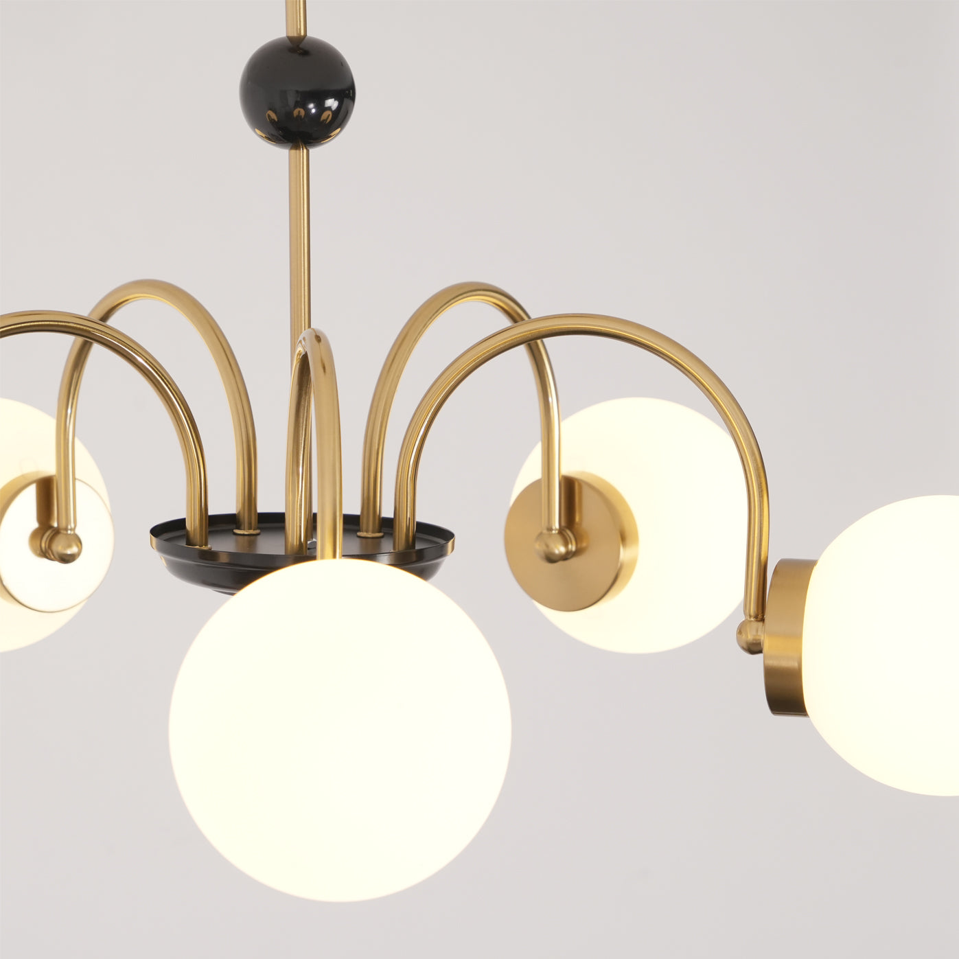 Lustra Chandelier Cadre en Tige et Blanc - Neutralighting