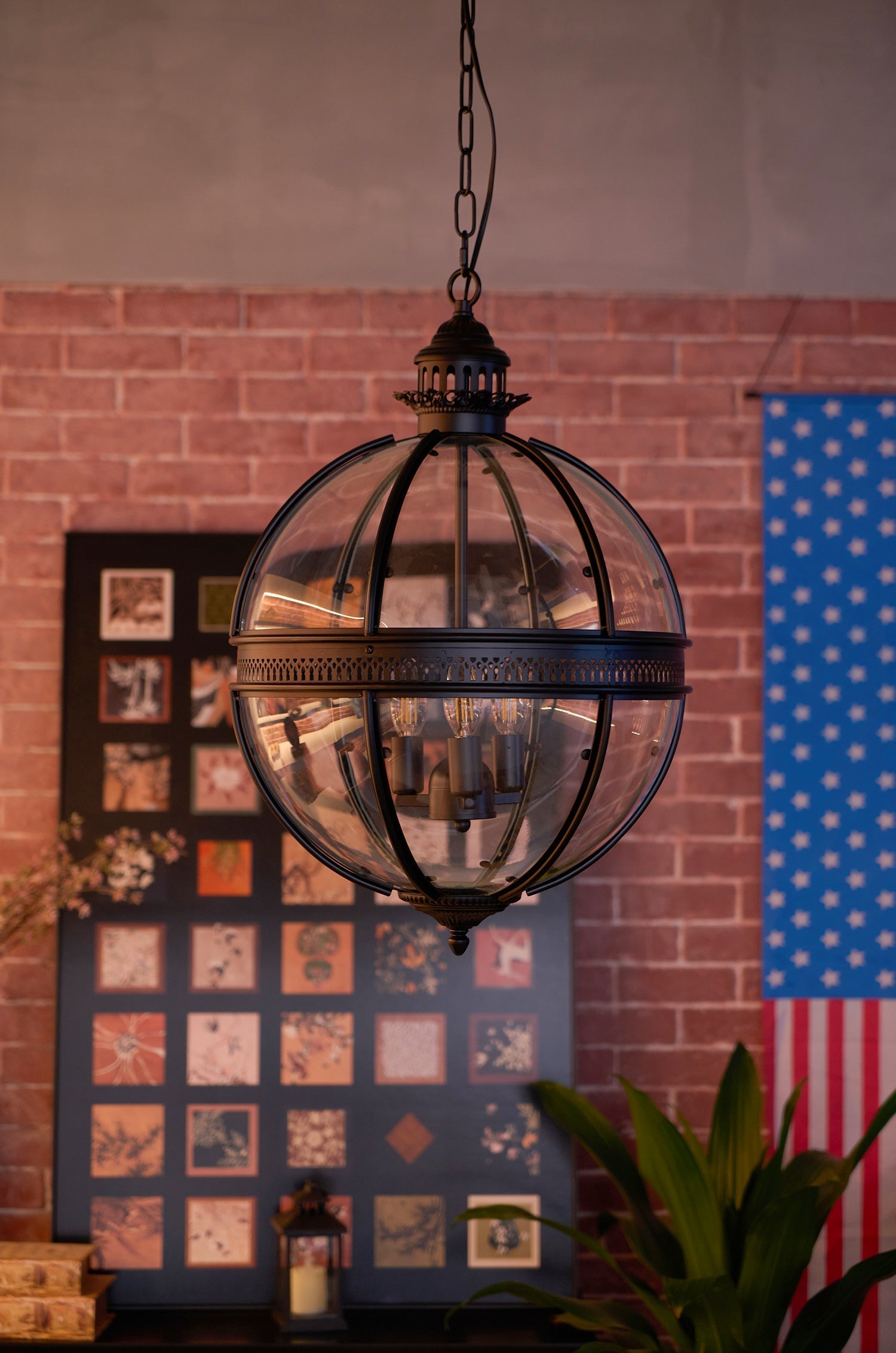 Svelte Ancien Industriel Métal Verre Suspension - Neutralighting